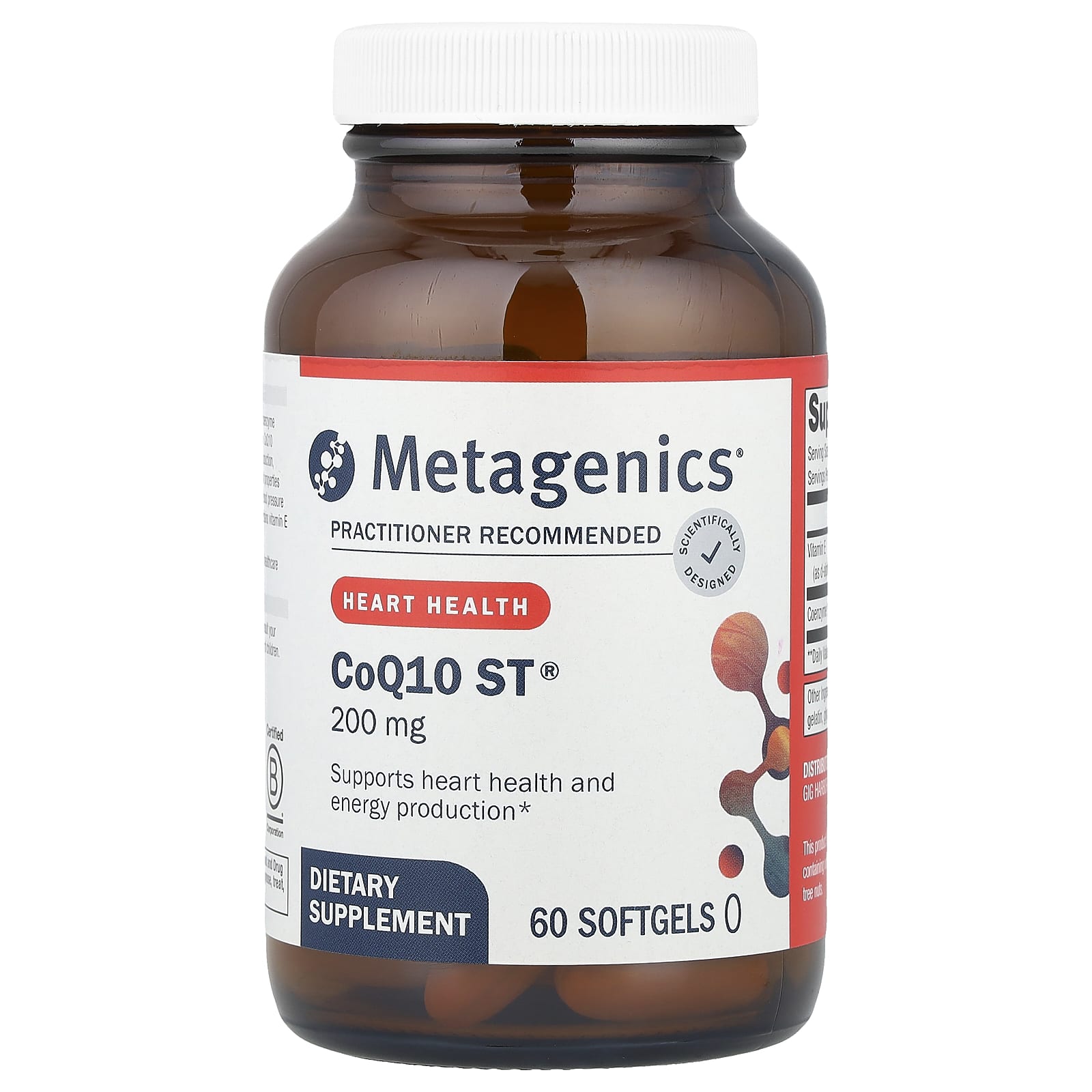 Metagenics, CoQ10 ST-200, 60 Softgels UPC 755571927354 | HiLife Vitamins