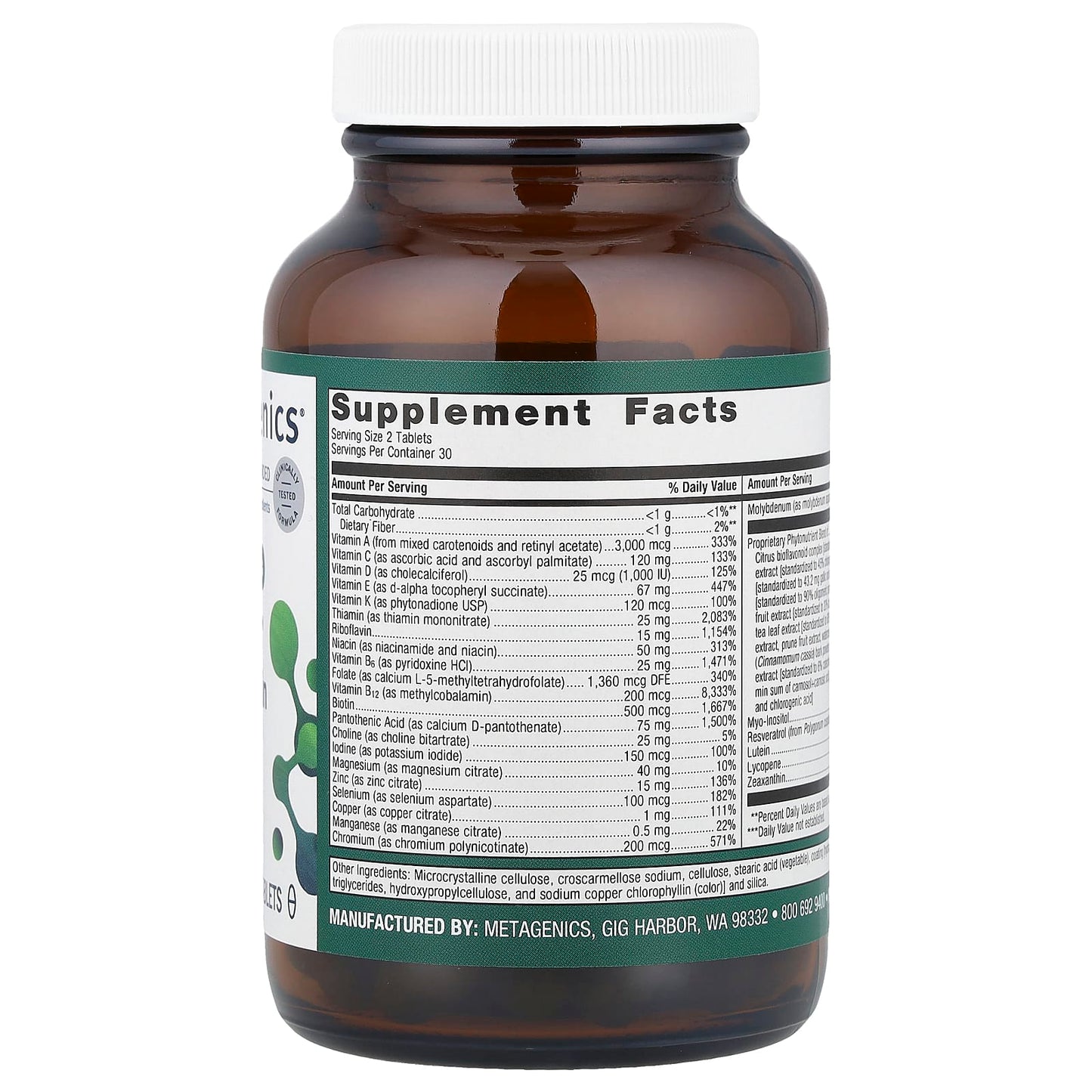 Metagenics, PhytoMulti, 60 Tablets - [product_sku] | HiLife Vitamins