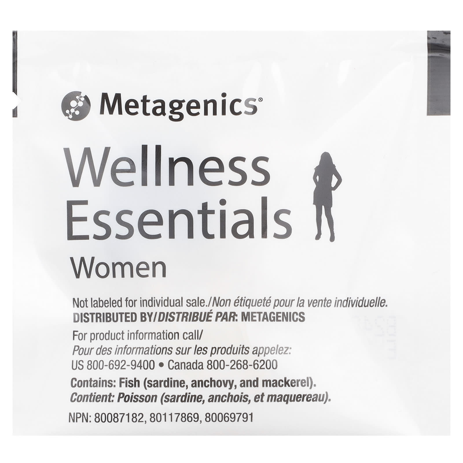 Metagenics, Wellness Essentials Women's, 30 pks UPC 755571929556 | HiLife Vitamins