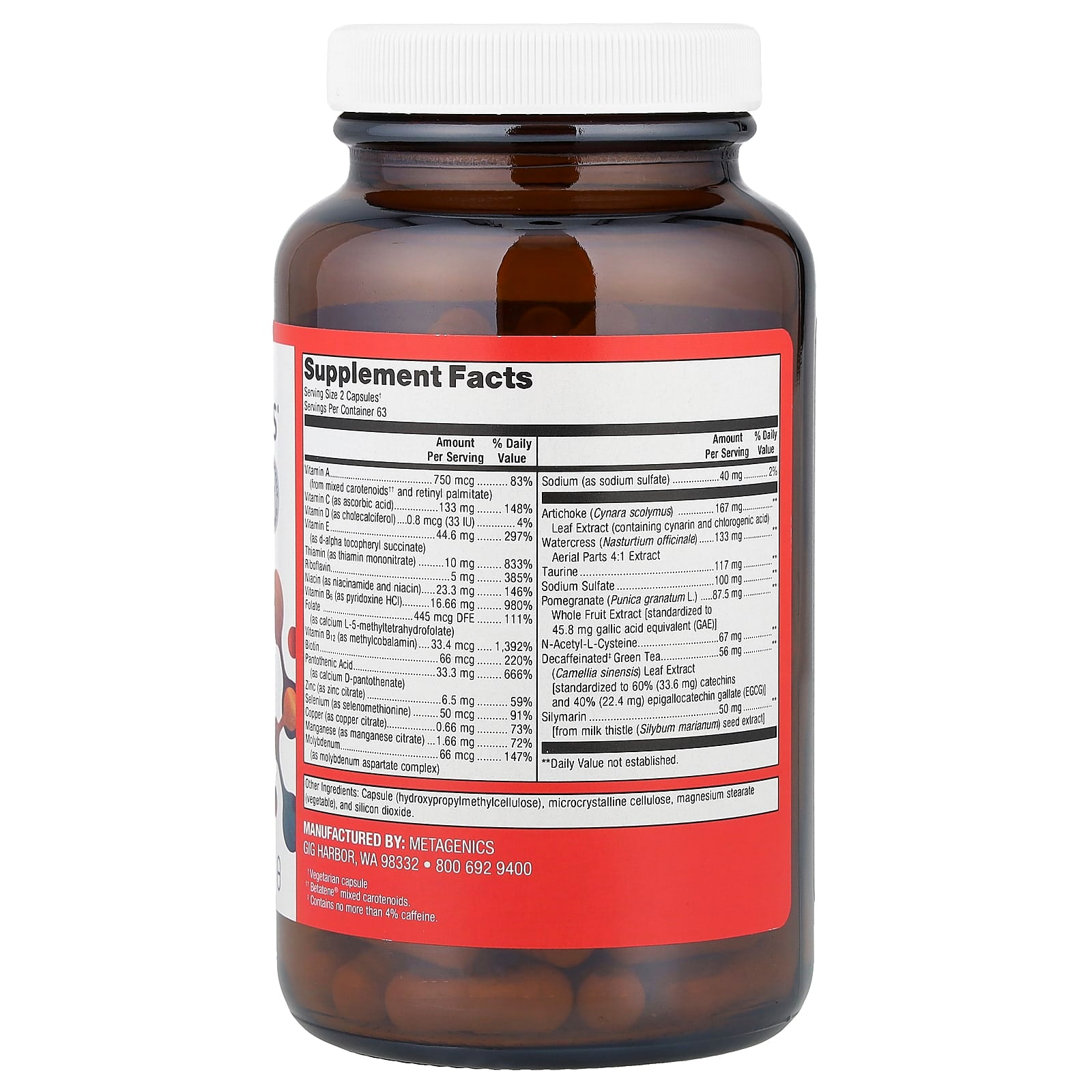 Metagenics, Advaclear, 126 Capsules UPC 755571930514 | HiLife Vitamins