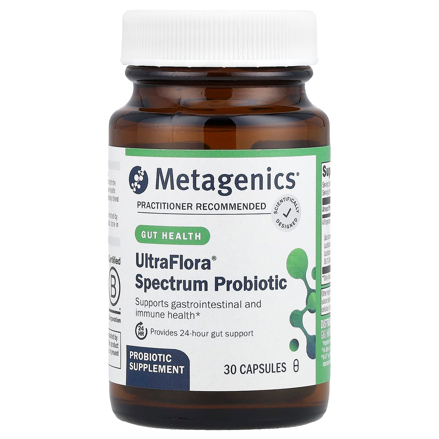 Metagenics, UltraFlora® Spectrum Probiotic, 30 Capsules UPC 755571931832 | HiLife Vitamins