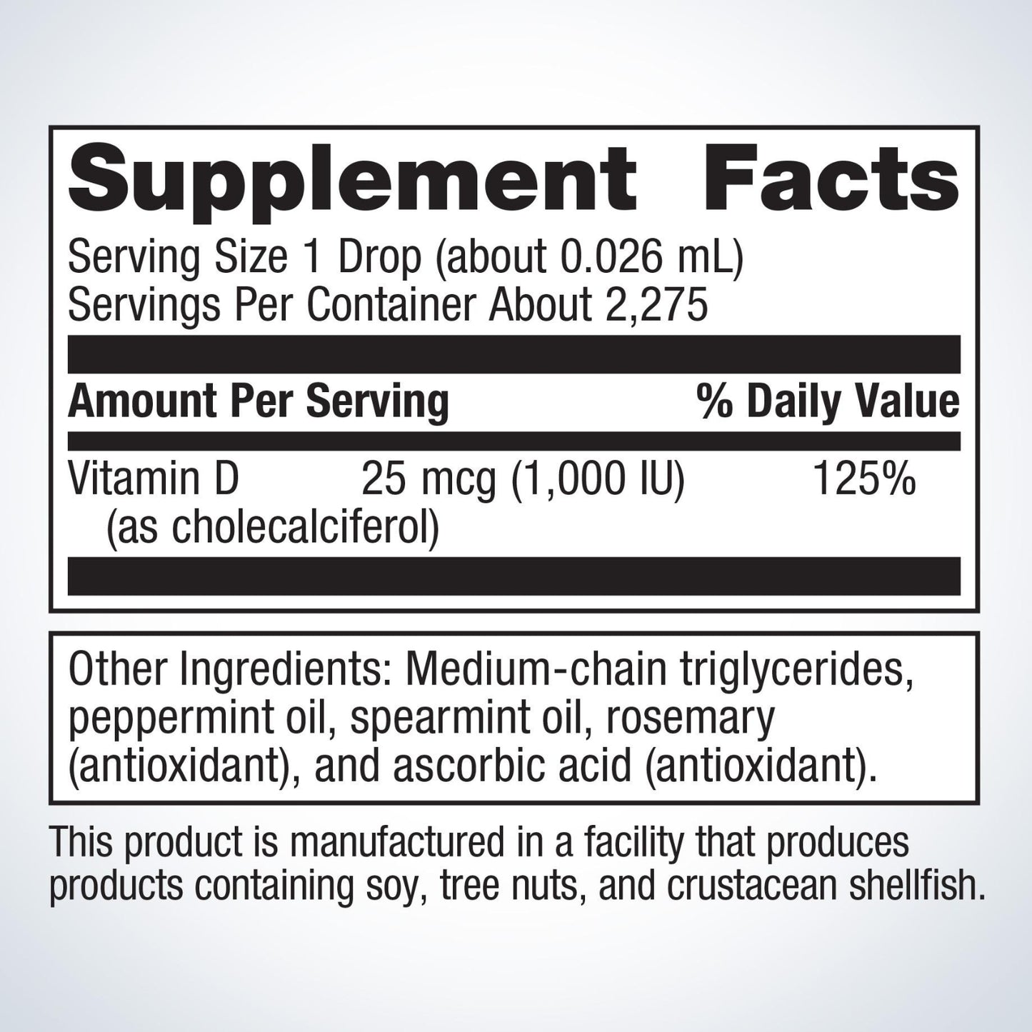 Metagenics, Vitamin D3 Liquid, 2 fl oz (59.14 ml) UPC 755571933775 | HiLife Vitamins