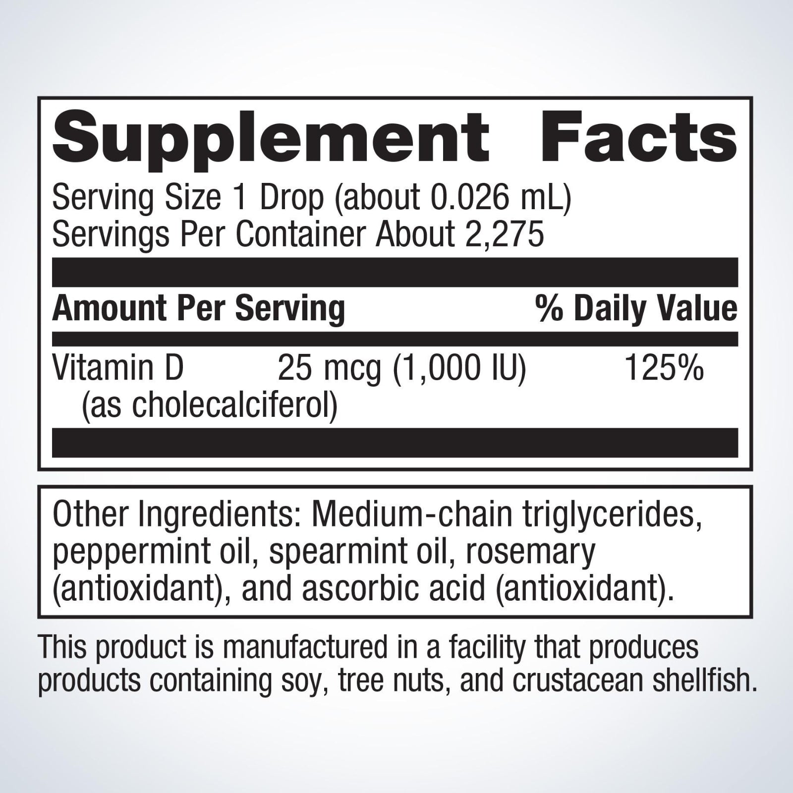 Metagenics, Vitamin D3 Liquid, 2 fl oz (59.14 ml) UPC 755571933775 | HiLife Vitamins