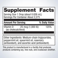 Metagenics, Vitamin D3 Liquid, 2 fl oz (59.14 ml) UPC 755571933775 | HiLife Vitamins