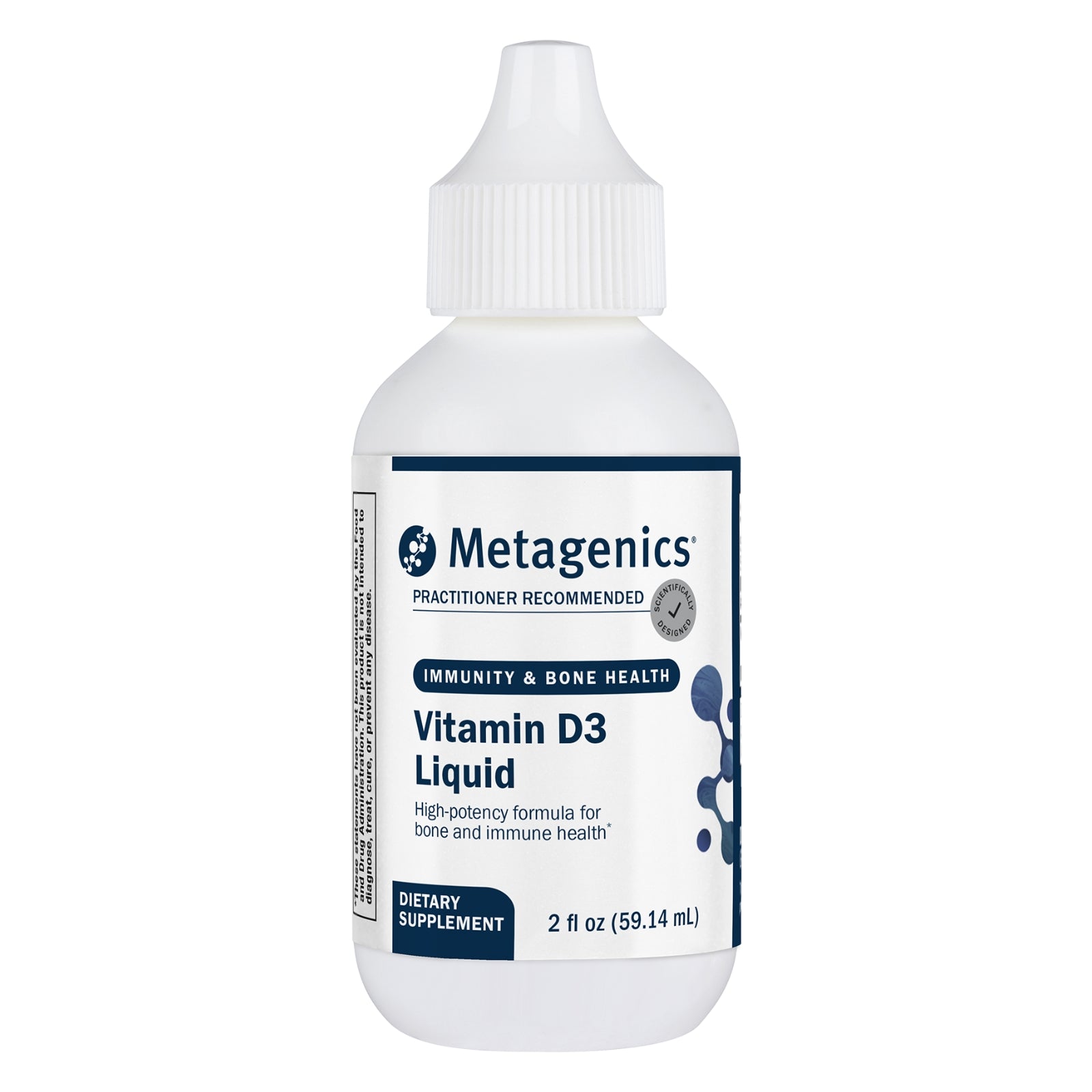 Metagenics, Vitamin D3 Liquid, 2 fl oz (59.14 ml) UPC 755571933775 | HiLife Vitamins