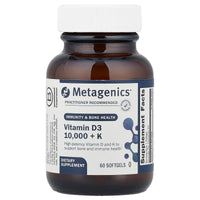 Metagenics, D3 10,000 + K2, 60 Softgels UPC 755571934468 | HiLife Vitamins