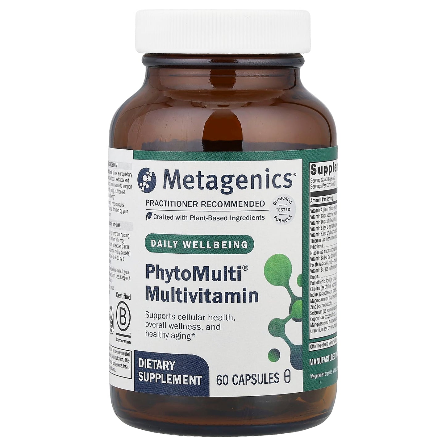 Metagenics, Phytomulti Multivitamin-Mineral, 60 Capsules UPC 755571935199 | HiLife Vitamins