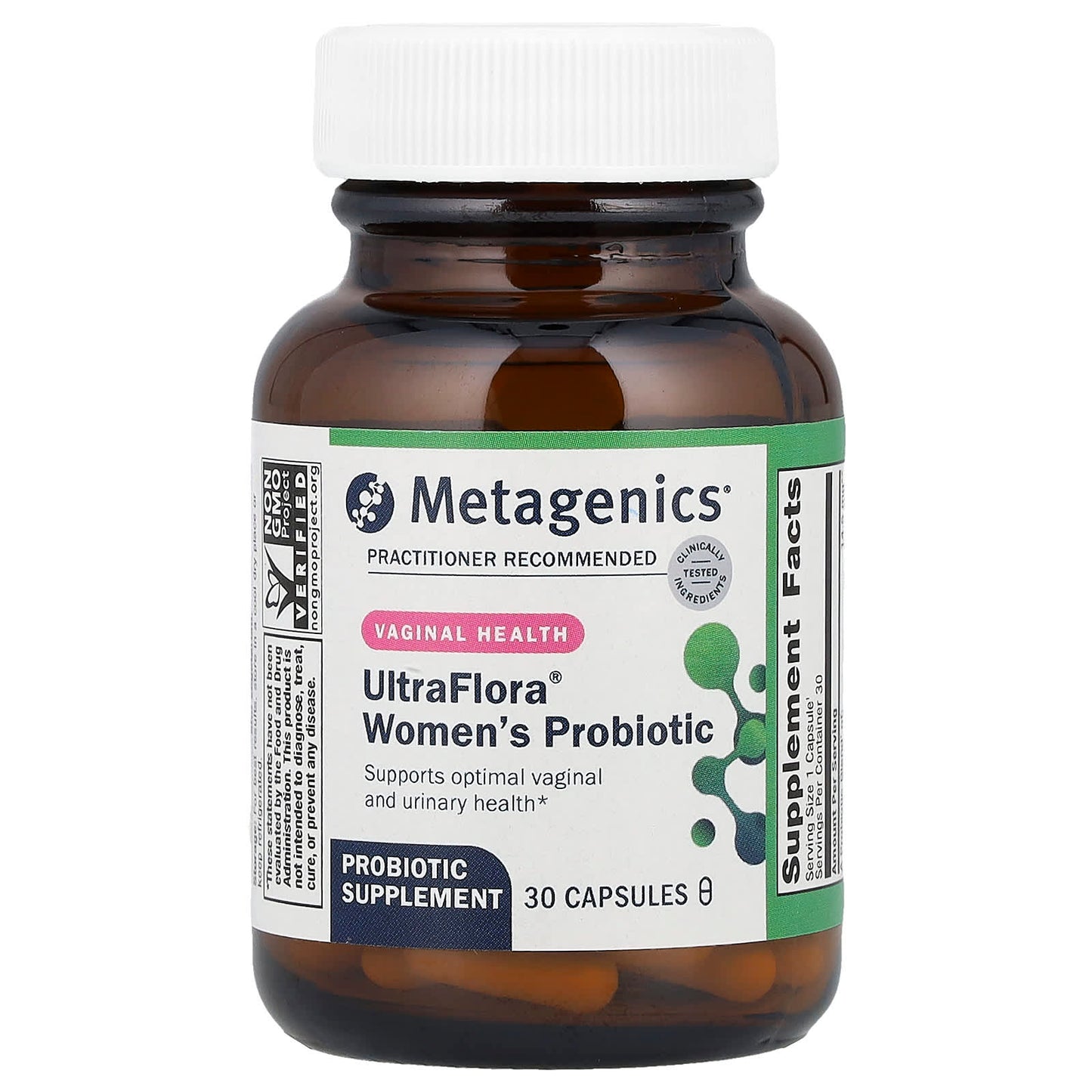 Metagenics, UltraFlora® Women's Probiotic, 30 Capsules UPC 755571937476 | HiLife Vitamins