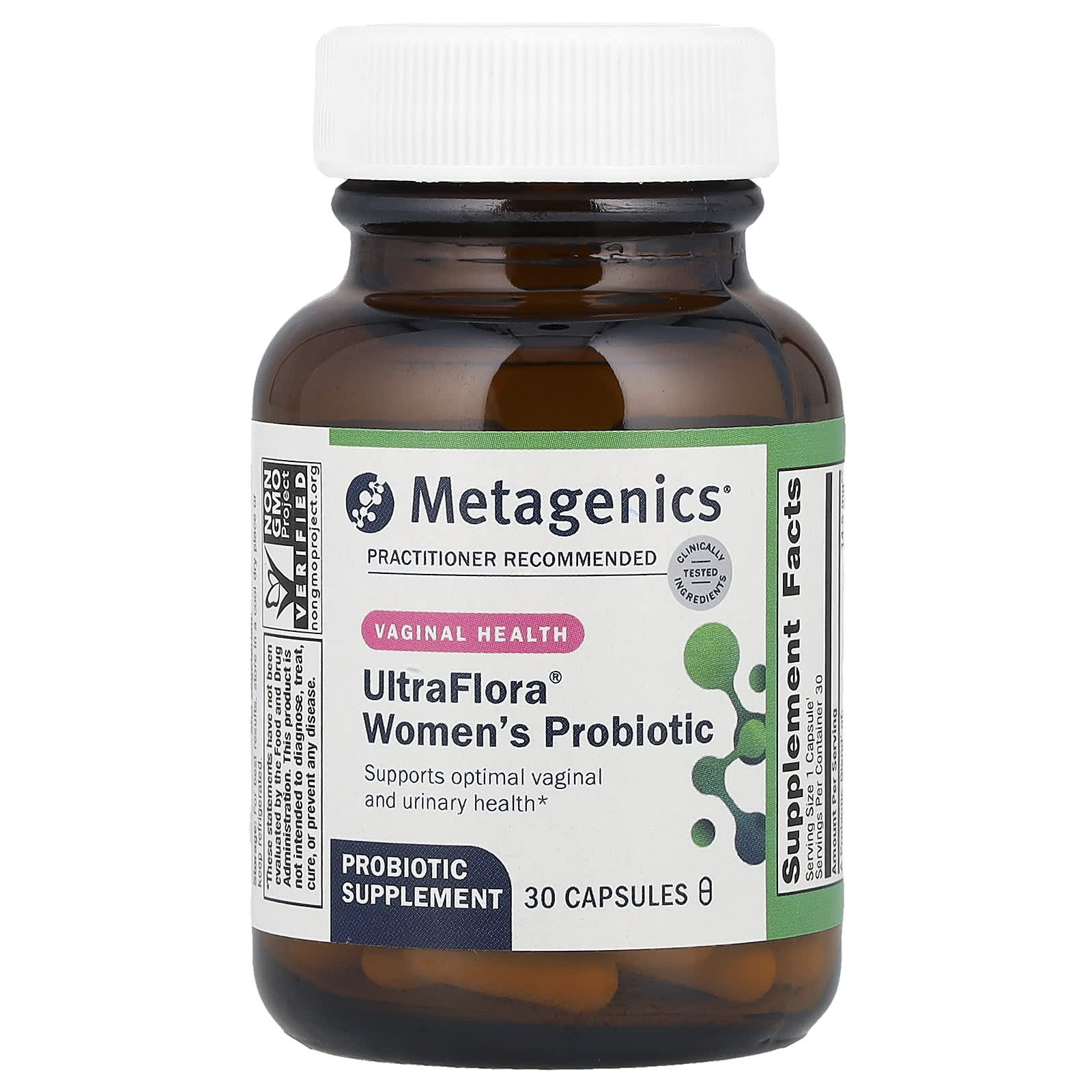 Metagenics, UltraFlora® Women's Probiotic, 30 Capsules UPC 755571937476 | HiLife Vitamins