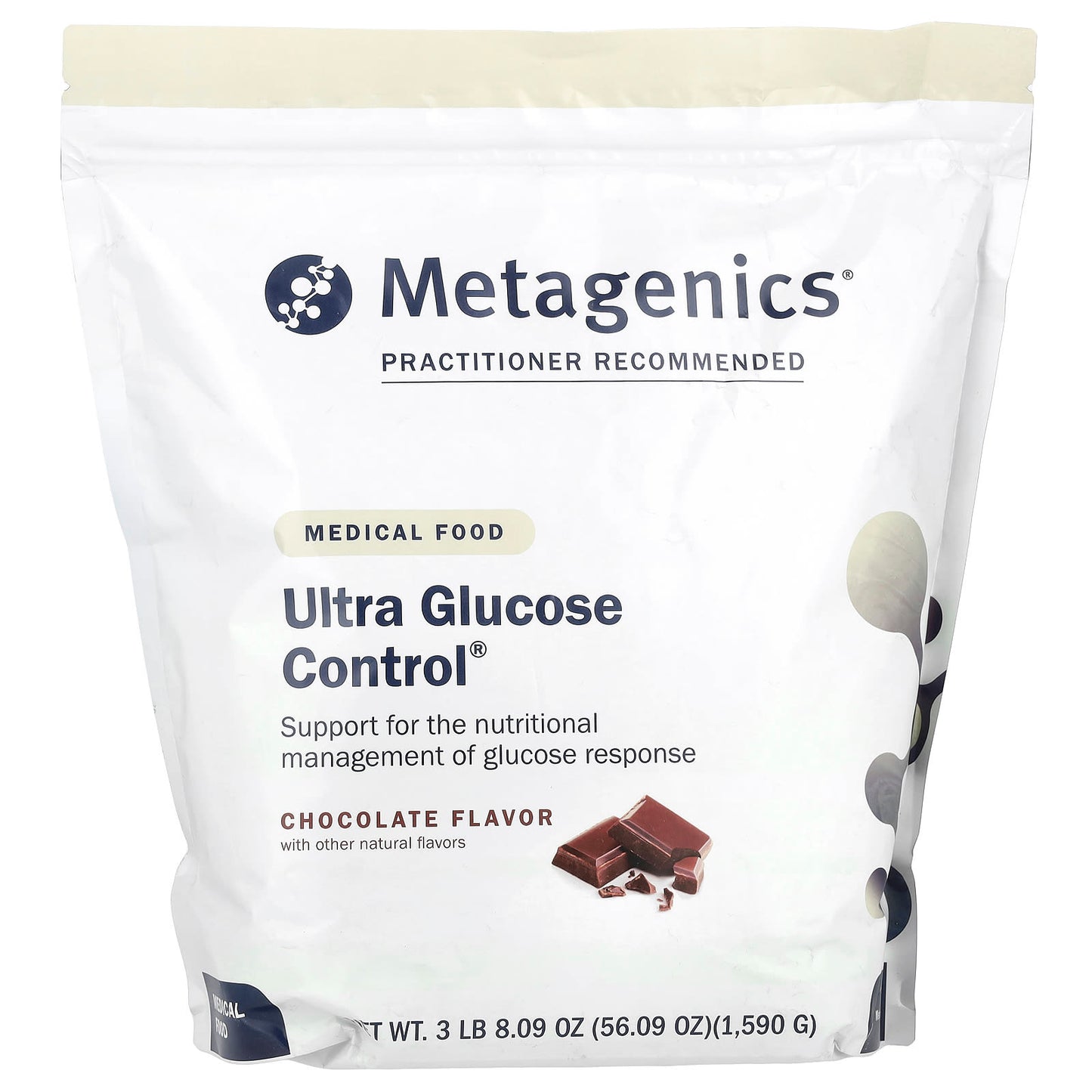 Metagenics, Ultra Glucose Control, Medical Food, Chocolate Flavor, 3 lbs (8.09 oz) UPC 755571937810 | HiLife Vitamins