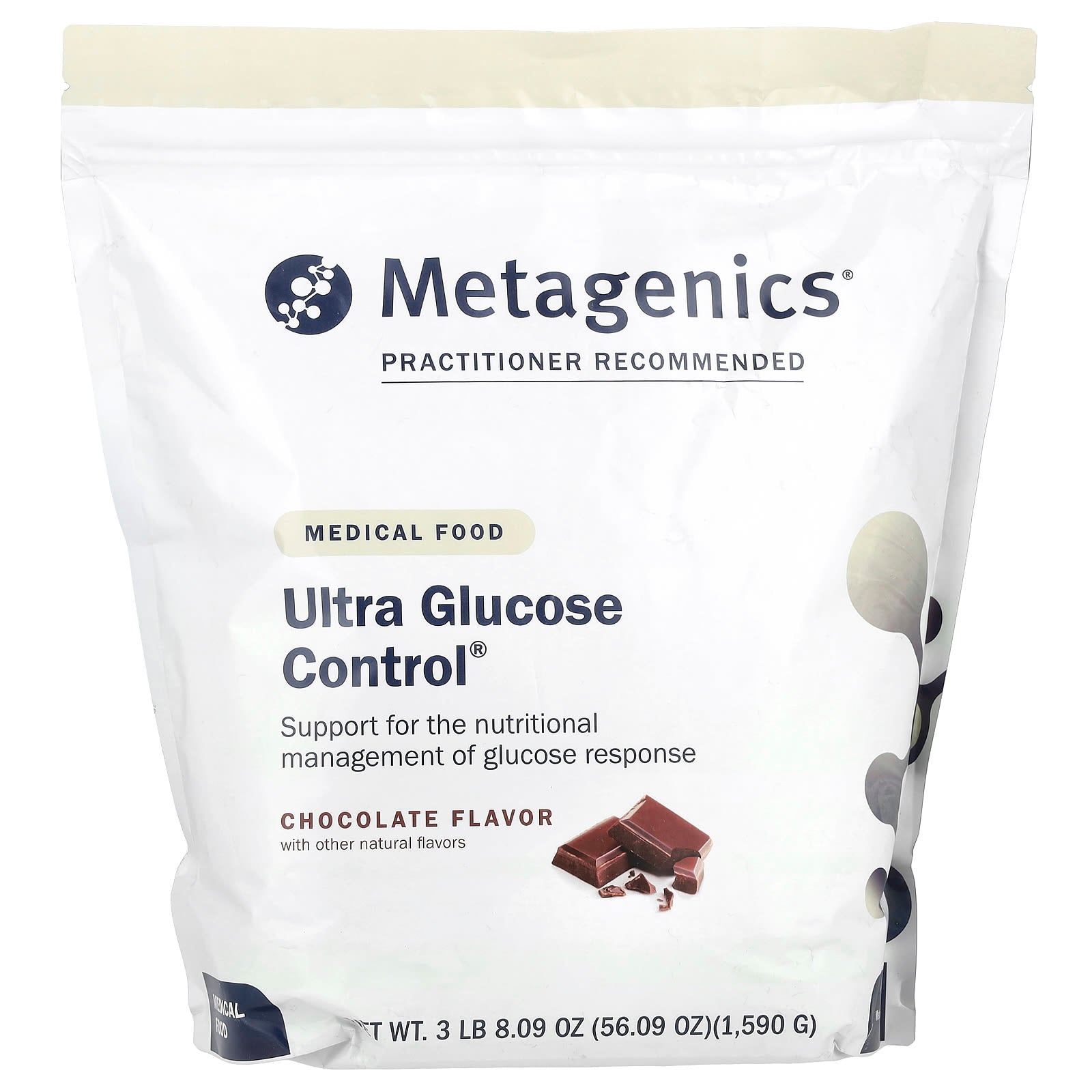 Metagenics, Ultra Glucose Control, Medical Food, Chocolate Flavor, 3 lbs (8.09 oz) UPC 755571937810 | HiLife Vitamins