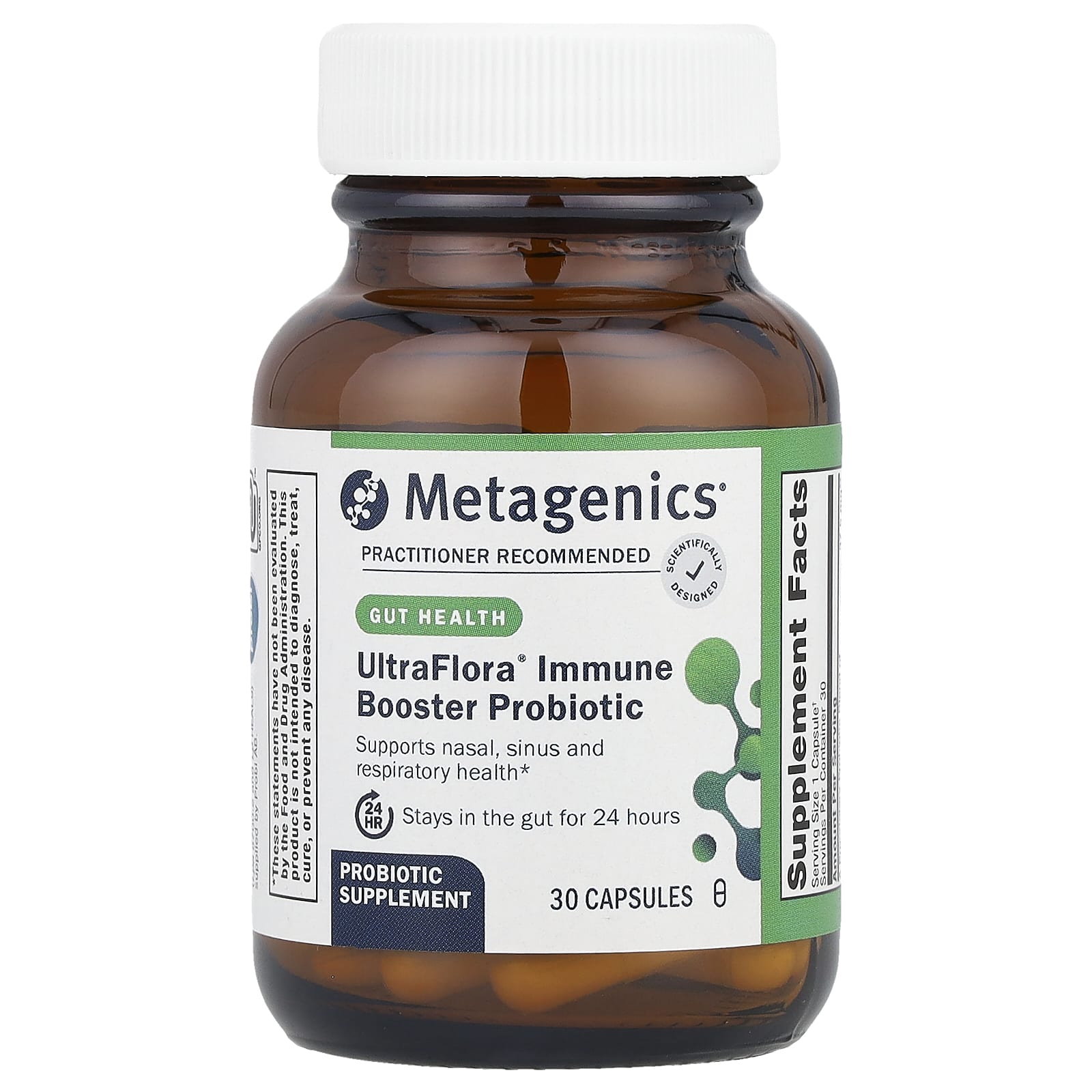 Metagenics, UltraFlora® Immune Booster Probiotic, 30 Capsules UPC 755571938312 | HiLife Vitamins