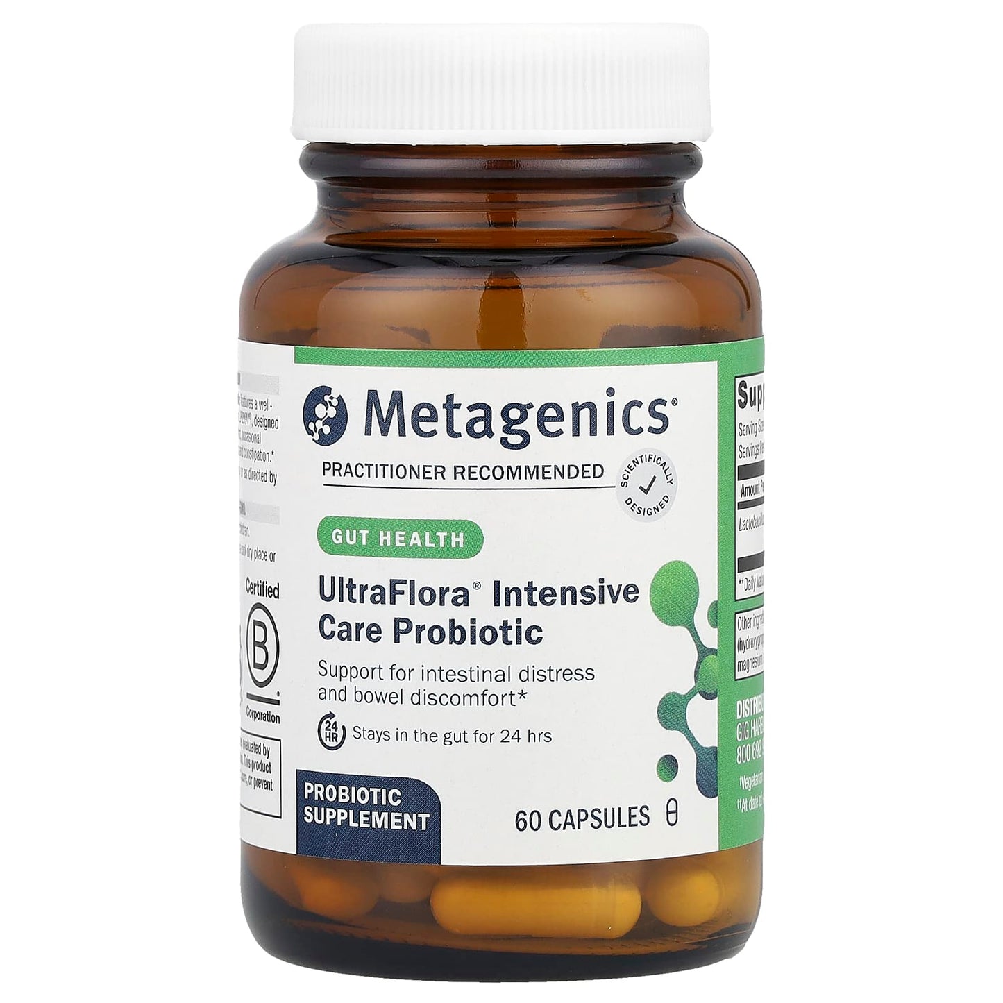 Metagenics, UltraFlora® Intensive Care Probiotic, 60 Capsules UPC 755571938756 | HiLife Vitamins