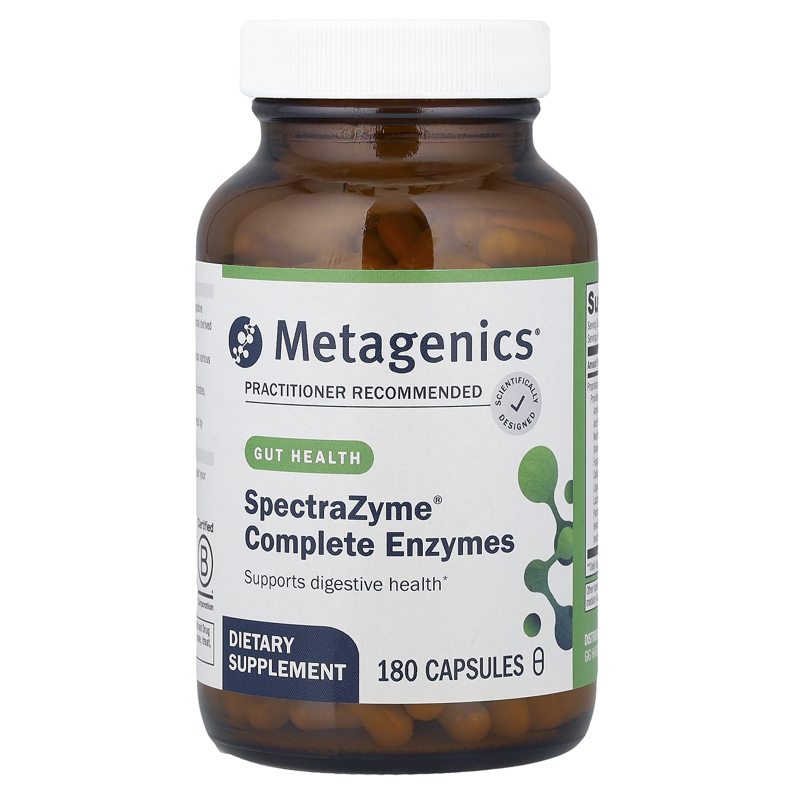 Metagenics, SpectraZyme® Complete Enzymes, 180 Capsules UPC 755571939197 | HiLife Vitamins