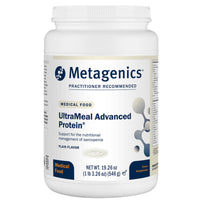 Metagenics, UltraMeal Advanced Protein®, Plain Flavor, 1 lb 4.74 (588 g) UPC 755571939593 | Hilife Vitamins