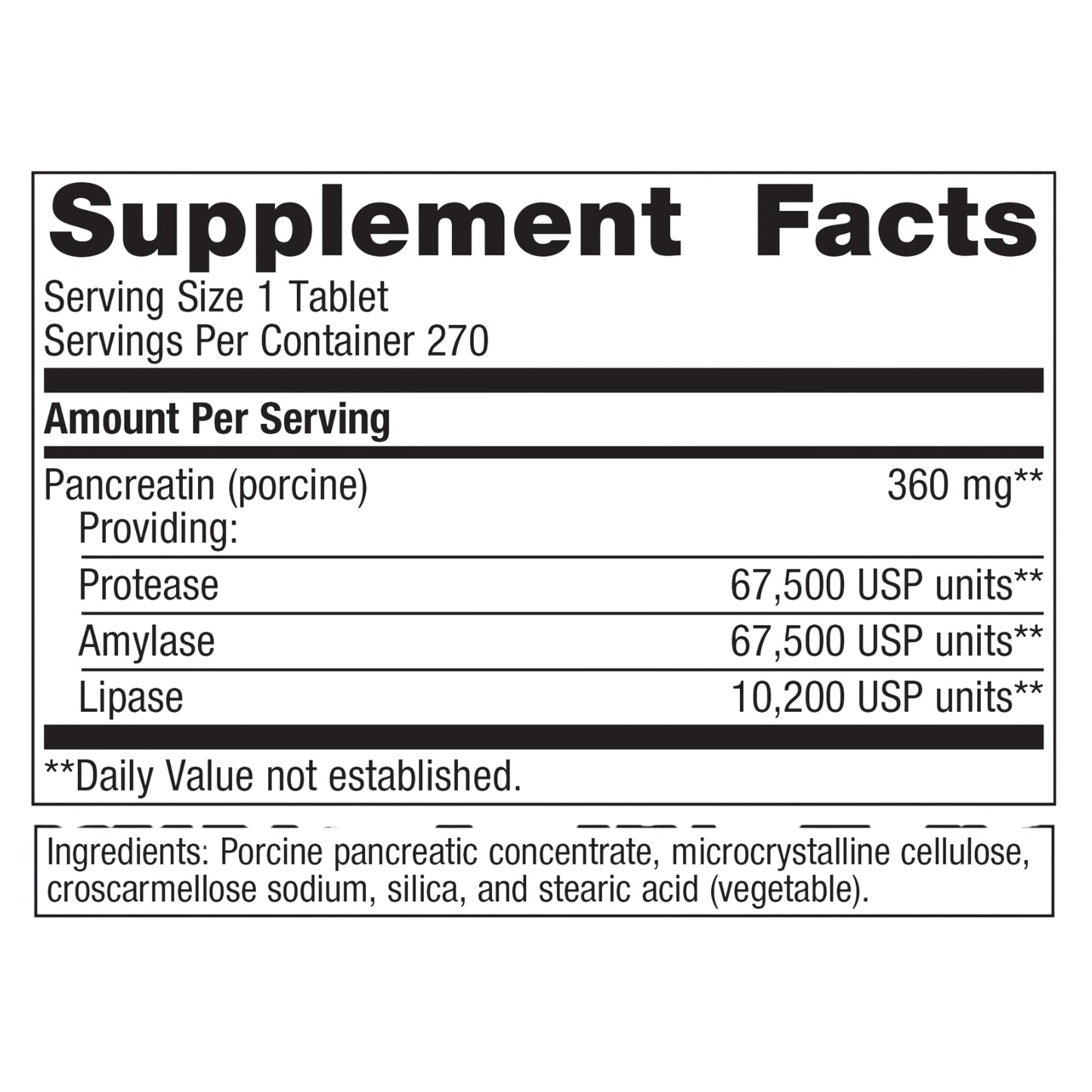 Metagenics, SpectraZyme® Pancreatic Enzymes, 270 Tablets UPC 755571939630 | HiLife Vitamins