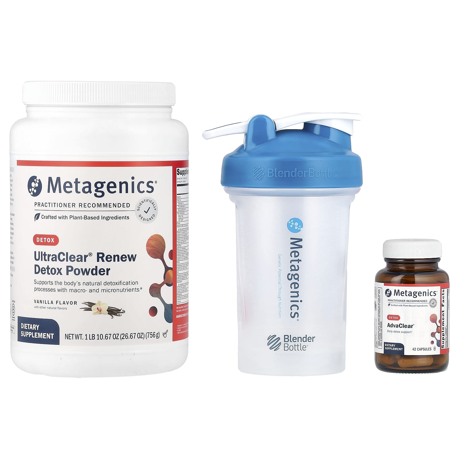Metagenics, Clear Change, 10-Day Metabolic Detoxification Program, Vanilla Flavor, 3 Piece Set UPC 755571944337 | HiLife Vitamins