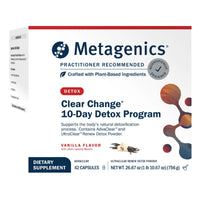 Metagenics, Clear Change® 10-Day Detox Program, Natural Chai Flavor UPC 755571944344 | Hilife Vitamins