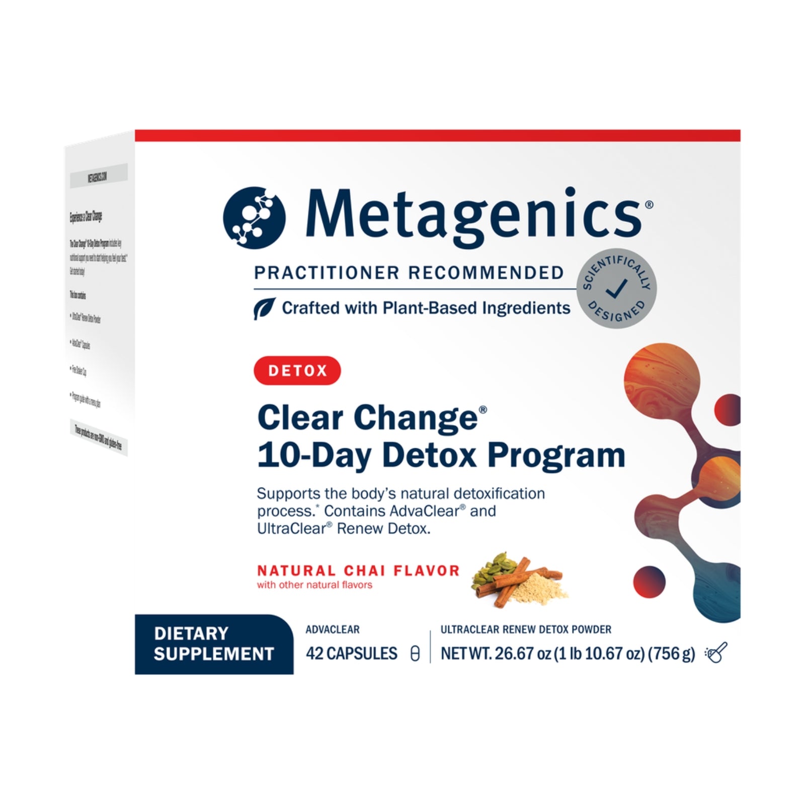 Metagenics, Clear Change® 10-Day Detox Program, Natural Chai Flavor UPC 755571944344 | Hilife Vitamins