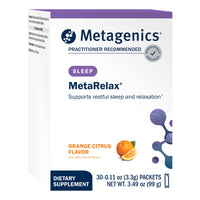 Metagenics, MetaRelax, Orange Citrus, 30 Packets, 0.11 oz (3.3 g) Each UPC 755571945839 | HiLife Vitamins