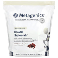 Metagenics, UltraGI Replenish, Chocolate Flavor, 47.62 oz (1,350 g) UPC 755571947277 | HiLife Vitamins
