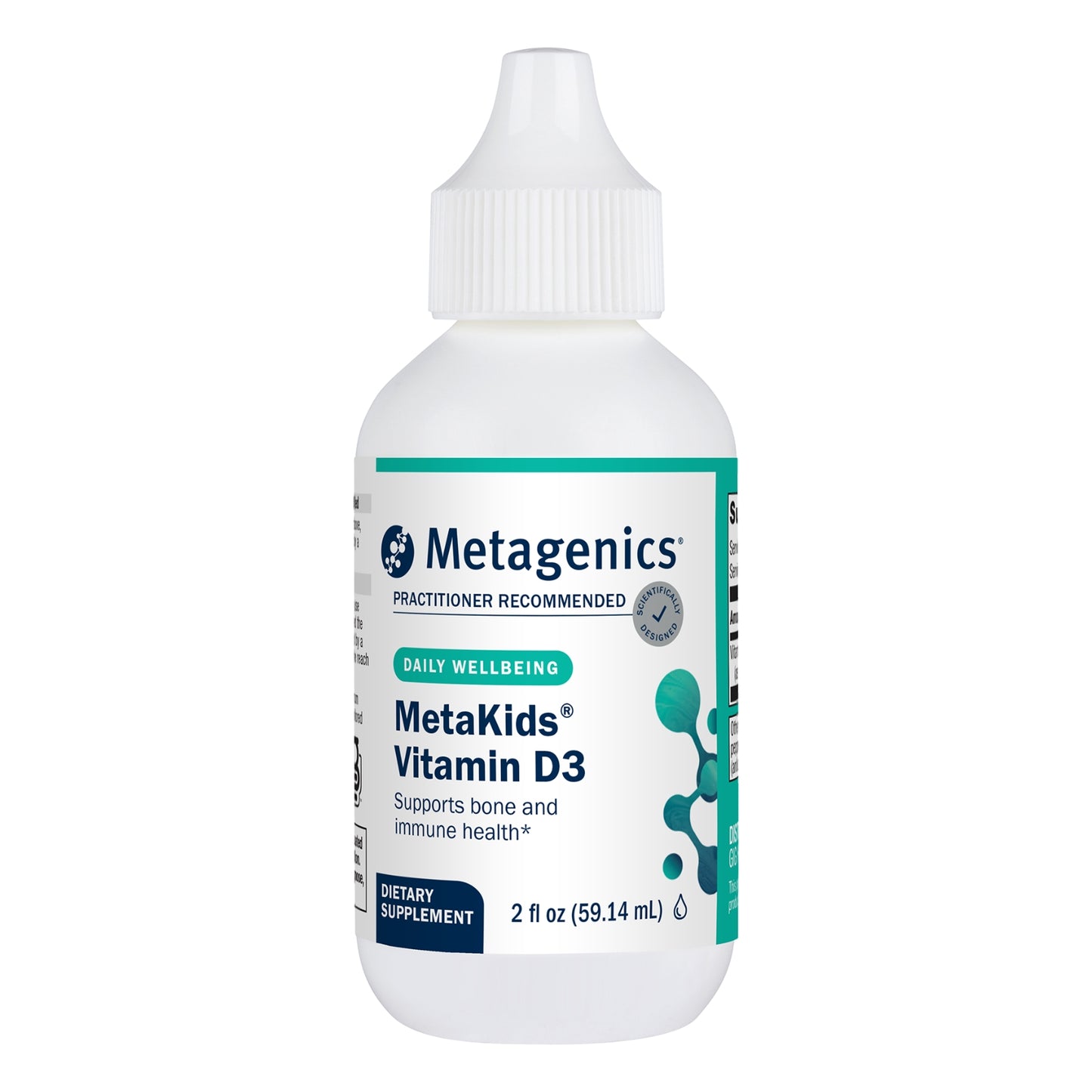 Metagenics, MetaKids® Vitamin D3, 2 fl oz UPC 755571947857 | HiLife Vitamins