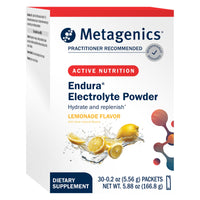 Metagenics, Endura, Lemonade Flavor, 30 Packets, 0.2 oz (5.56 g) Each UPC 755571950505 | HiLife Vitamins
