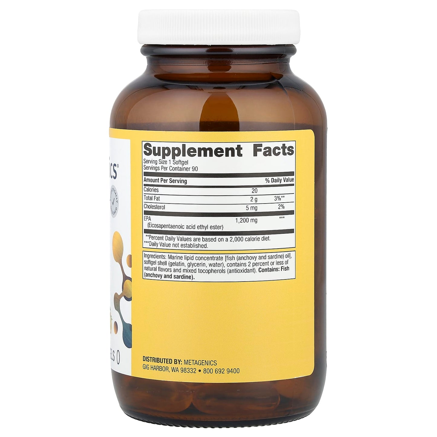 Metagenics, OmegaGenics® EPA 1200 Lemon-Lime, 90 Softgels UPC 755571950987 | HiLife Vitamins