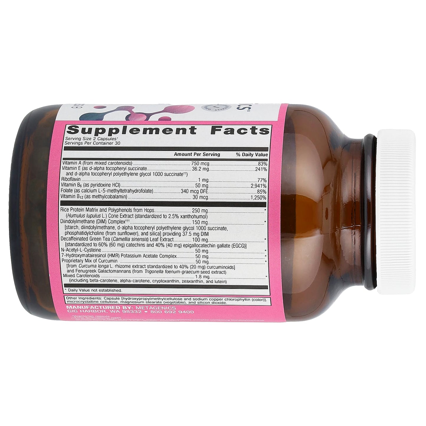 Metagenics, EstroFactors®, 60 Capsules UPC 755571952226 | HiLife Vitamins