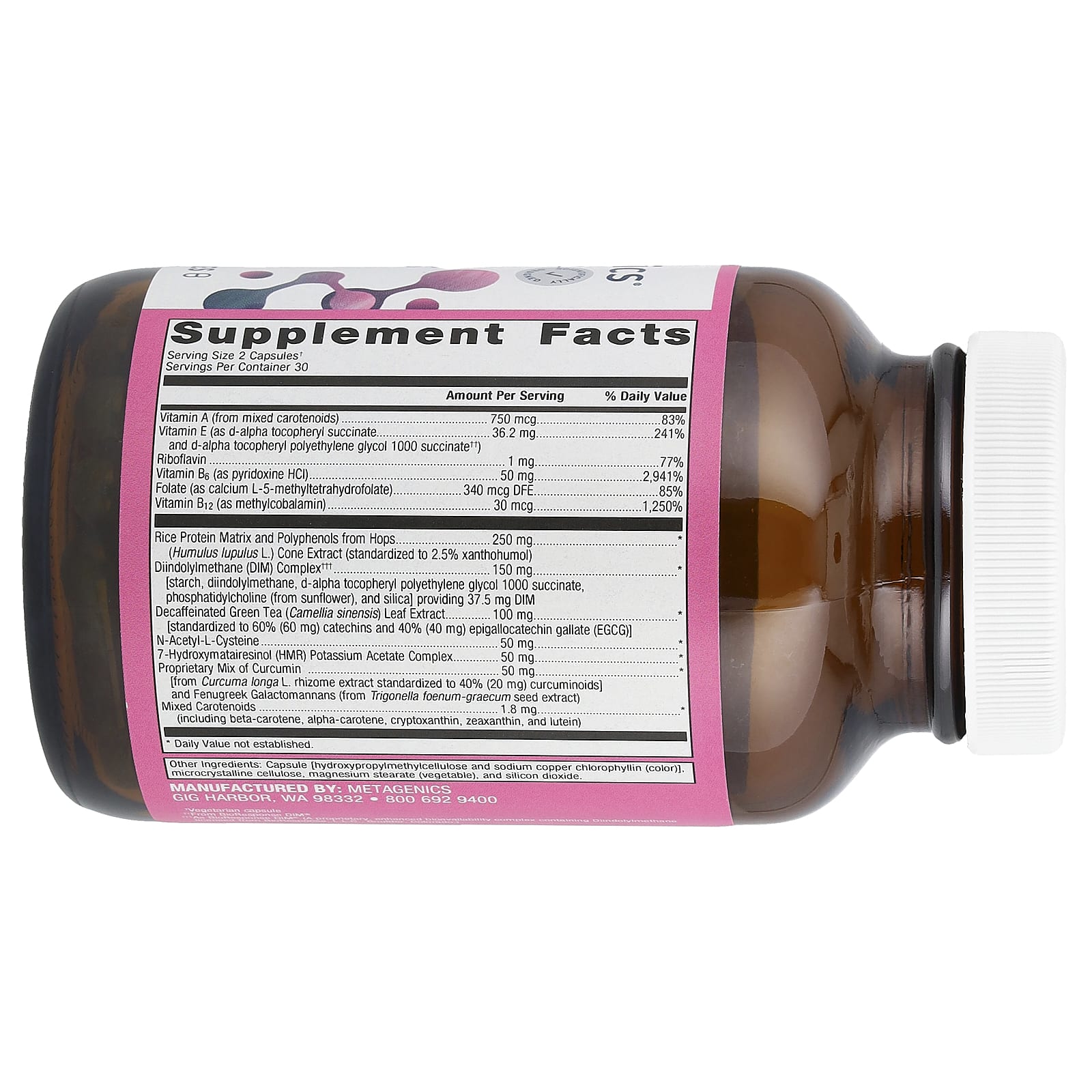 Metagenics, EstroFactors®, 60 Capsules UPC 755571952226 | HiLife Vitamins