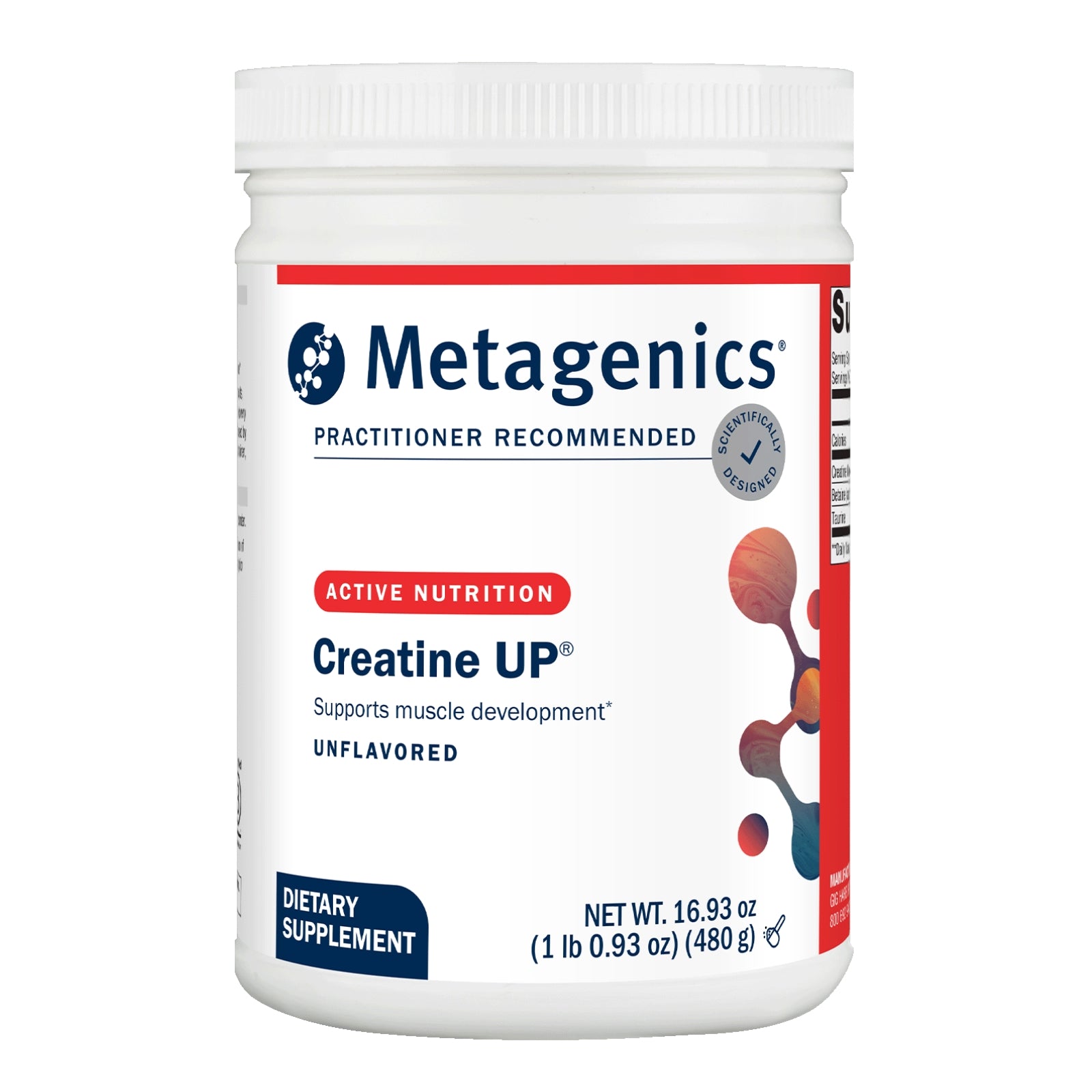 Metagenics, Creatine UP 1 lb, 16.93 Oz UPC 755571952530 | HiLife Vitamins