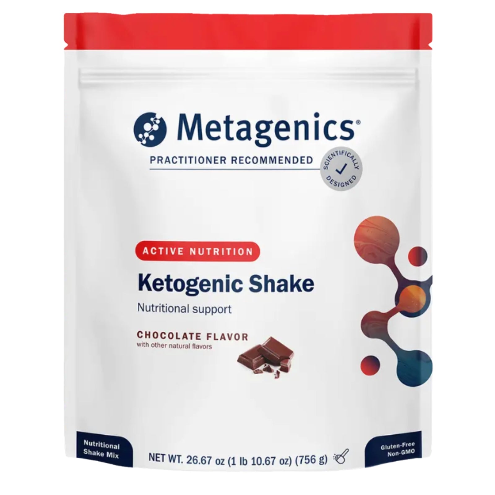 Metagenics, Ketogenic Shake, Chocolate Flavor, 1 lb 10.67 oz (756 g) UPC 755571953162 | Hilife Vitamins