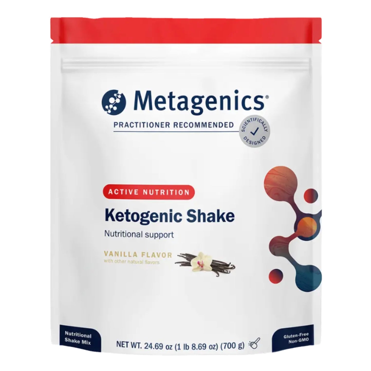 Metagenics, Ketogenic Shake, Vanilla Flavor, 1 lb 8.69 oz (700 g) UPC 755571953179 | Hilife Vitamins