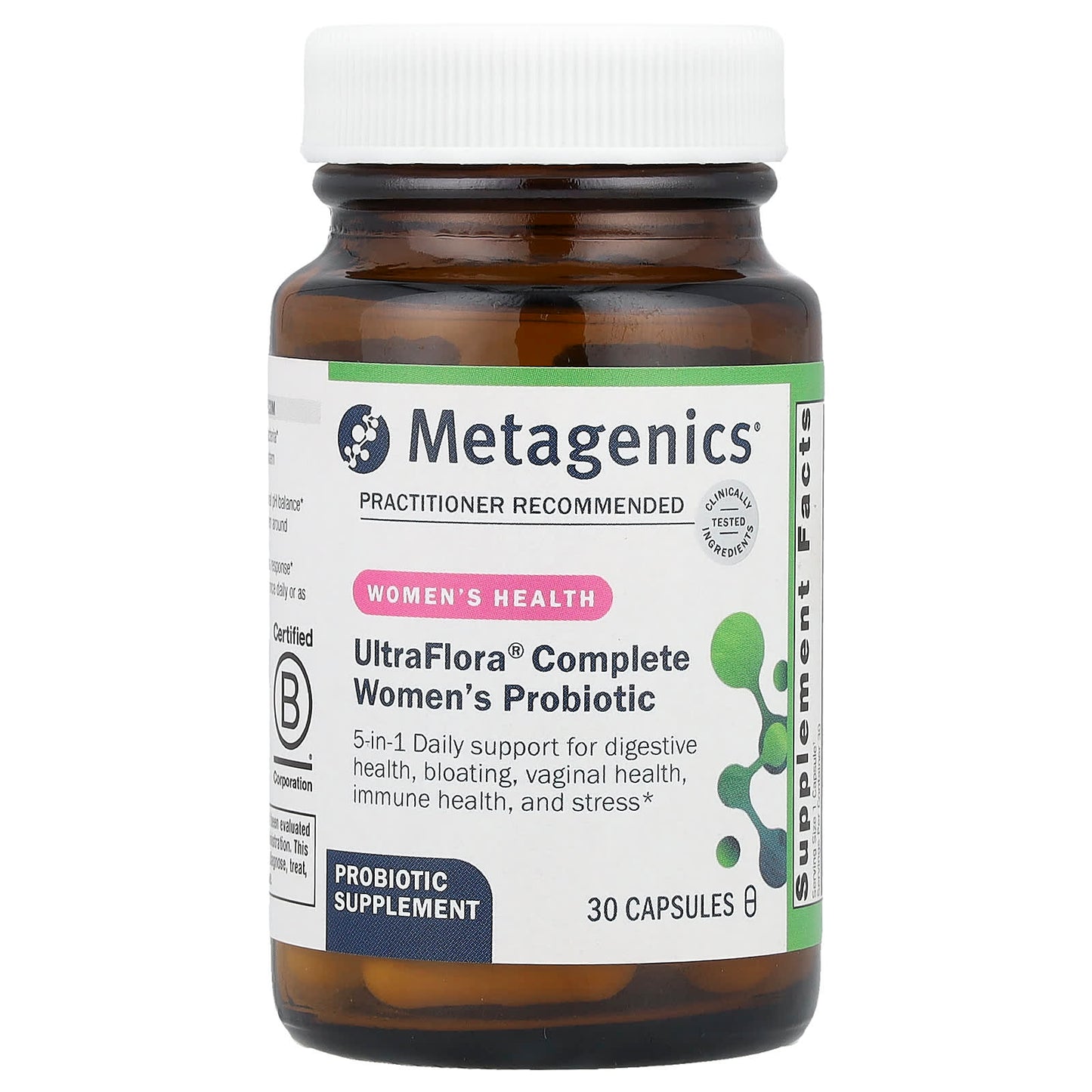 Metagenics, UltraFlora Complete Women's Probiotic, 30 Capsules UPC 755571961228 | HiLife Vitamins