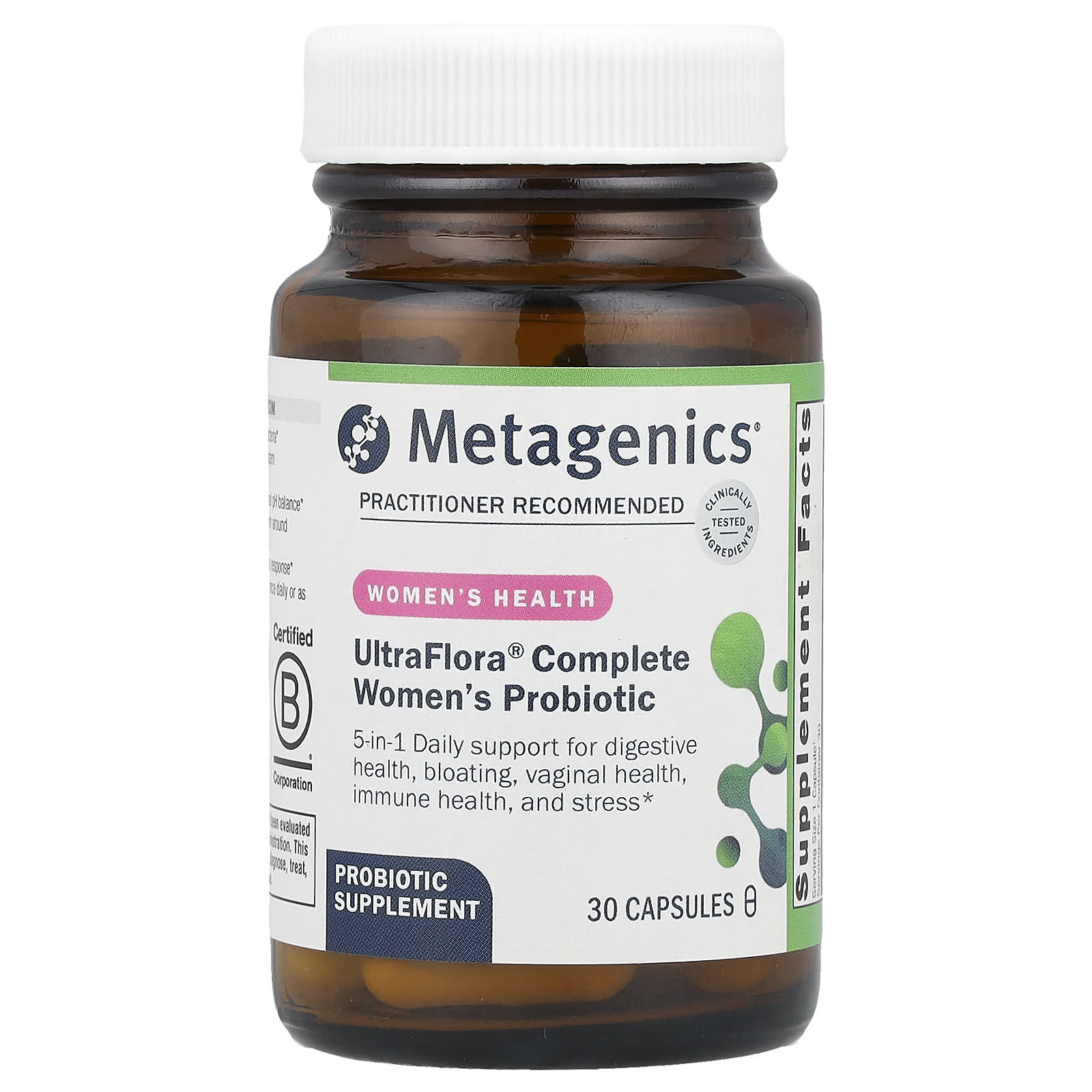 Metagenics, UltraFlora Complete Women's Probiotic, 30 Capsules UPC 755571961228 | HiLife Vitamins