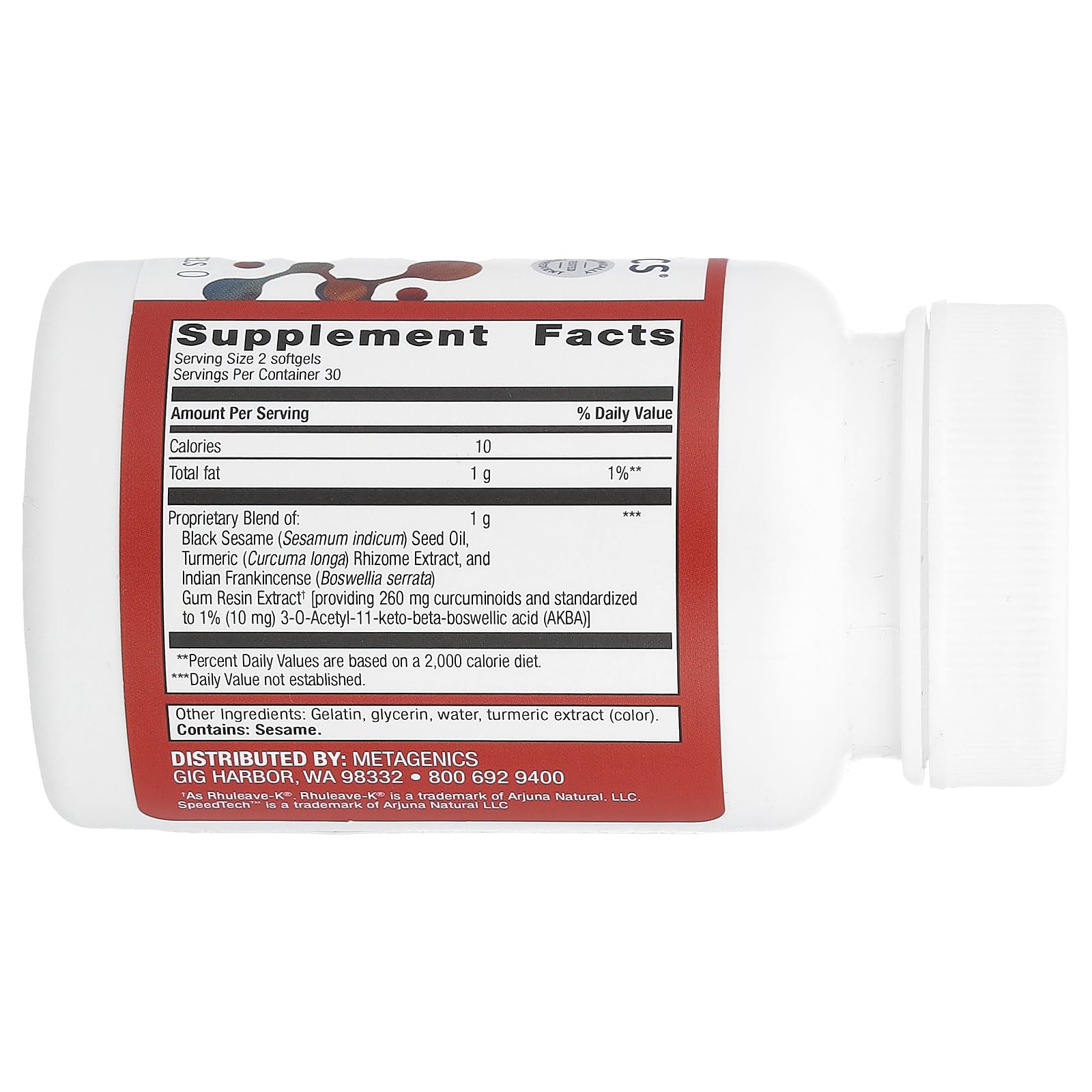 Metagenics, Rapid Relief, 60 Softgels UPC 755571961259 | HiLife Vitamins