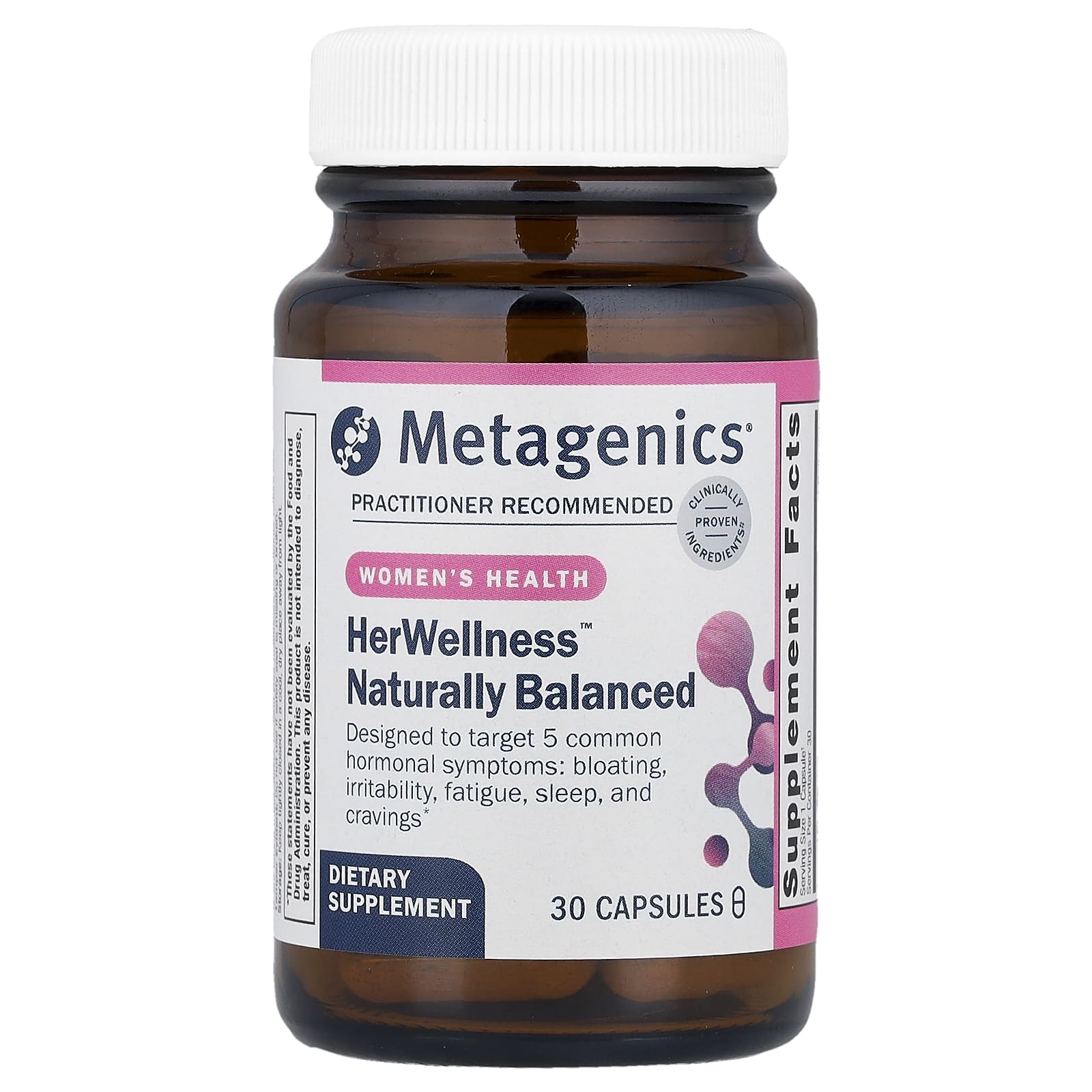 Metagenics, HerWellness™, Naturally Balanced, 30 Capsules UPC 755571961532 | HiLife Vitamins