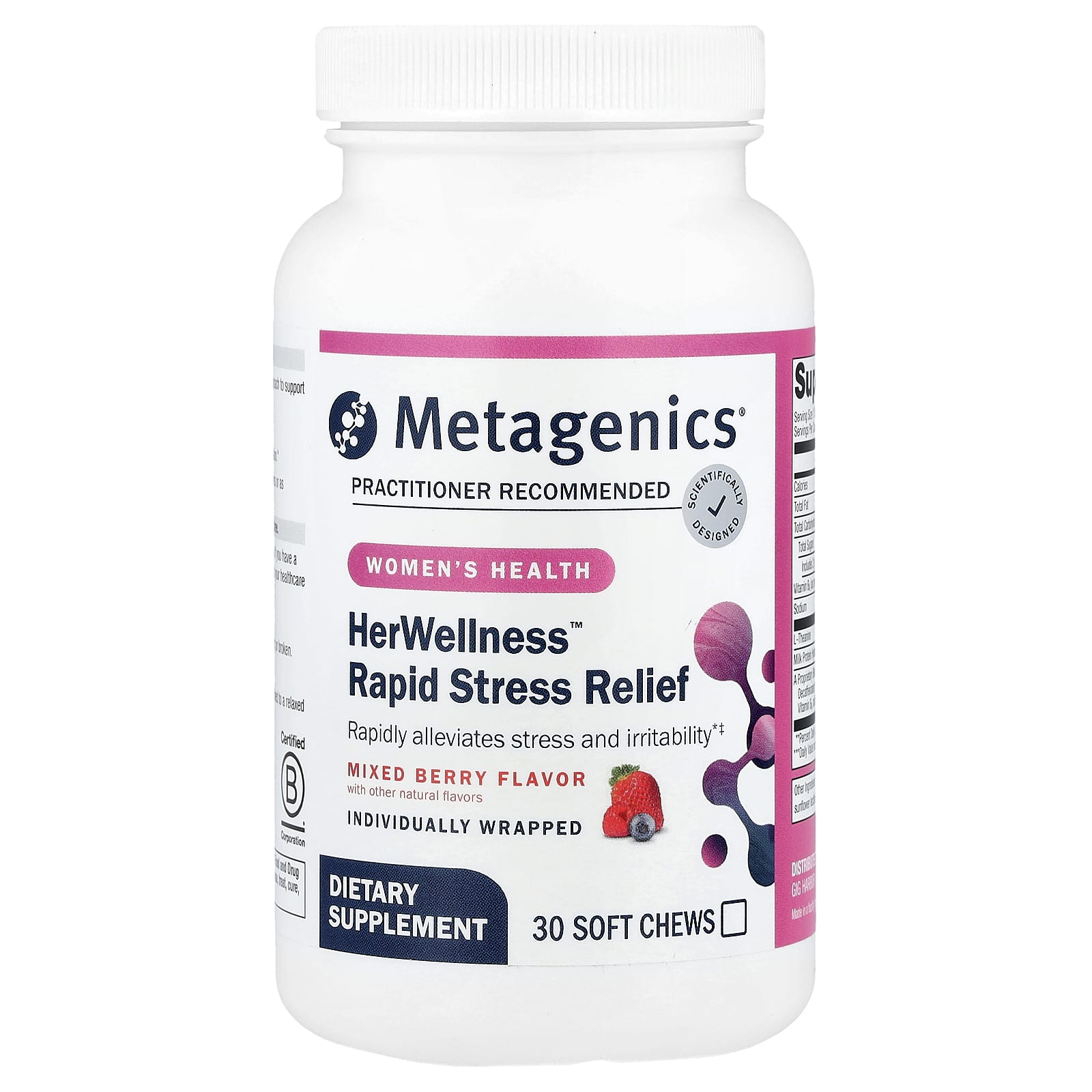 Metagenics, HerWellness™, Rapid Stress Relief, 30 Softgels UPC 755571961600 | HiLife Vitamins