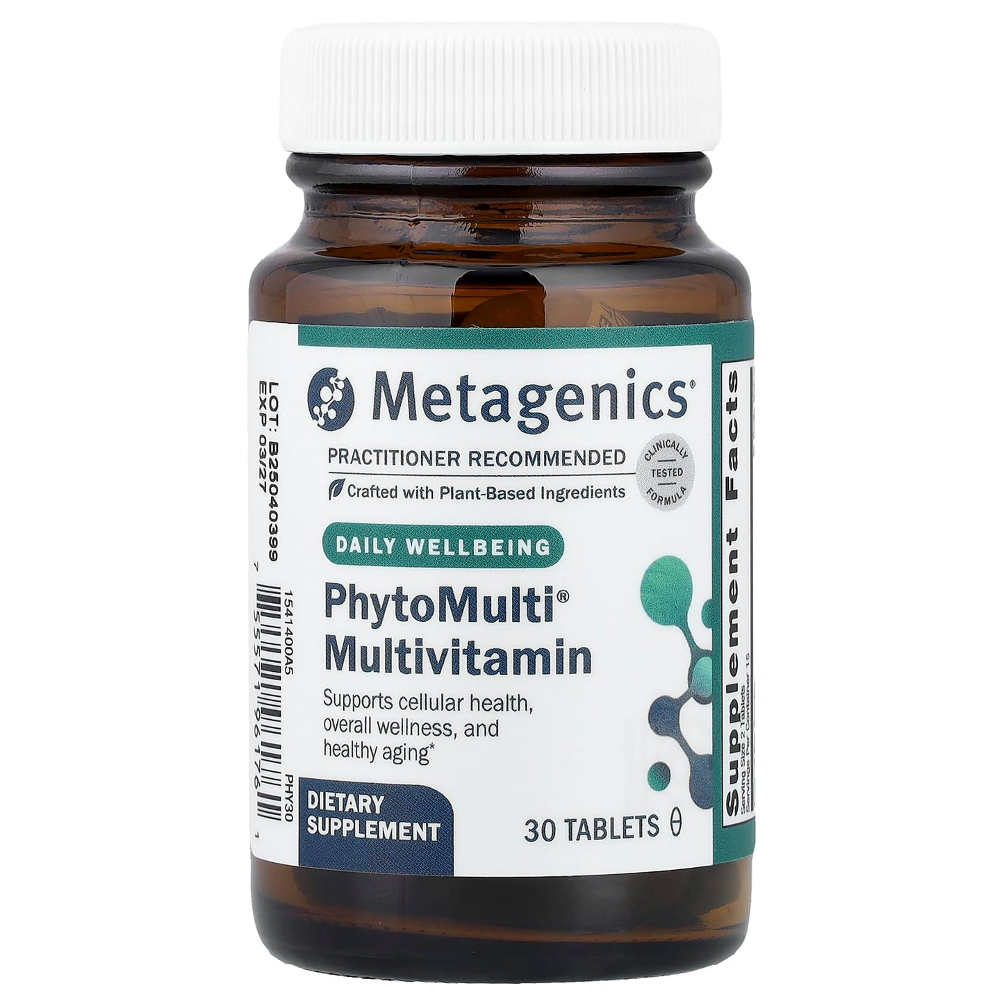 Metagenics, PhytoMulti® Multivitamin, 30 Tablets UPC 755571961761 | HiLife Vitamins