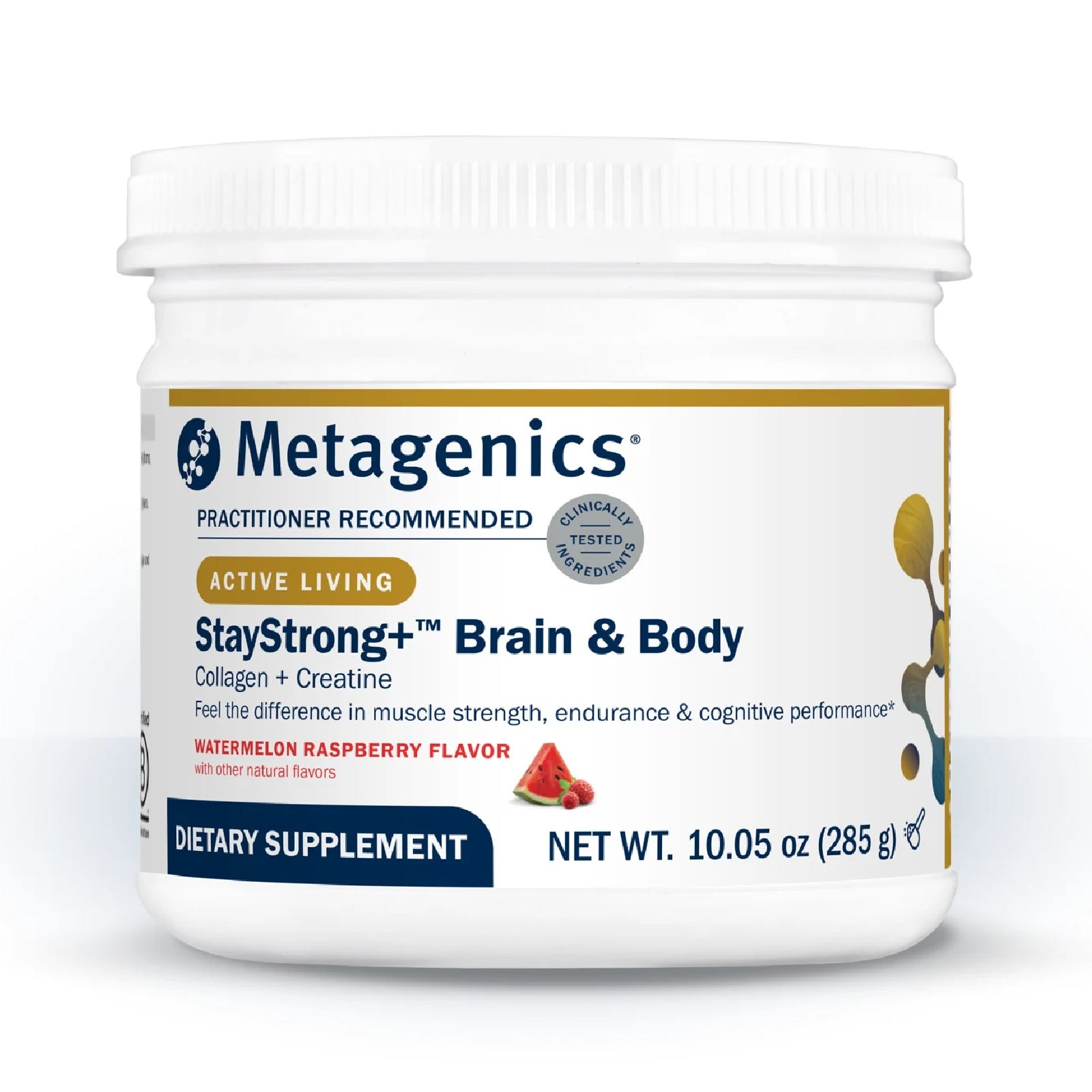 Metagenics, StayStrong+™ Brain & Body Powder, Watermelon Raspberry Flavored, 10.05 oz (285g) UPC 755571961945