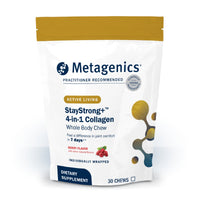 Metagenics, StayStrong+ 4-in-1 Collagen, Whole Body Chew, Berry Flavor, 30 chews UPC 755571962102 | Hilife Vitamins