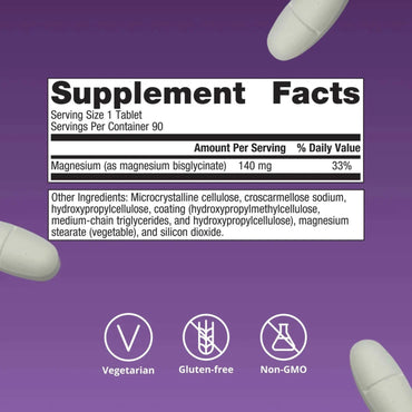 Metagenics, Magnesium Glycinate, Extra Strength, 90 Coated Tablets UPC 755571962249 | Hilife Vitamins