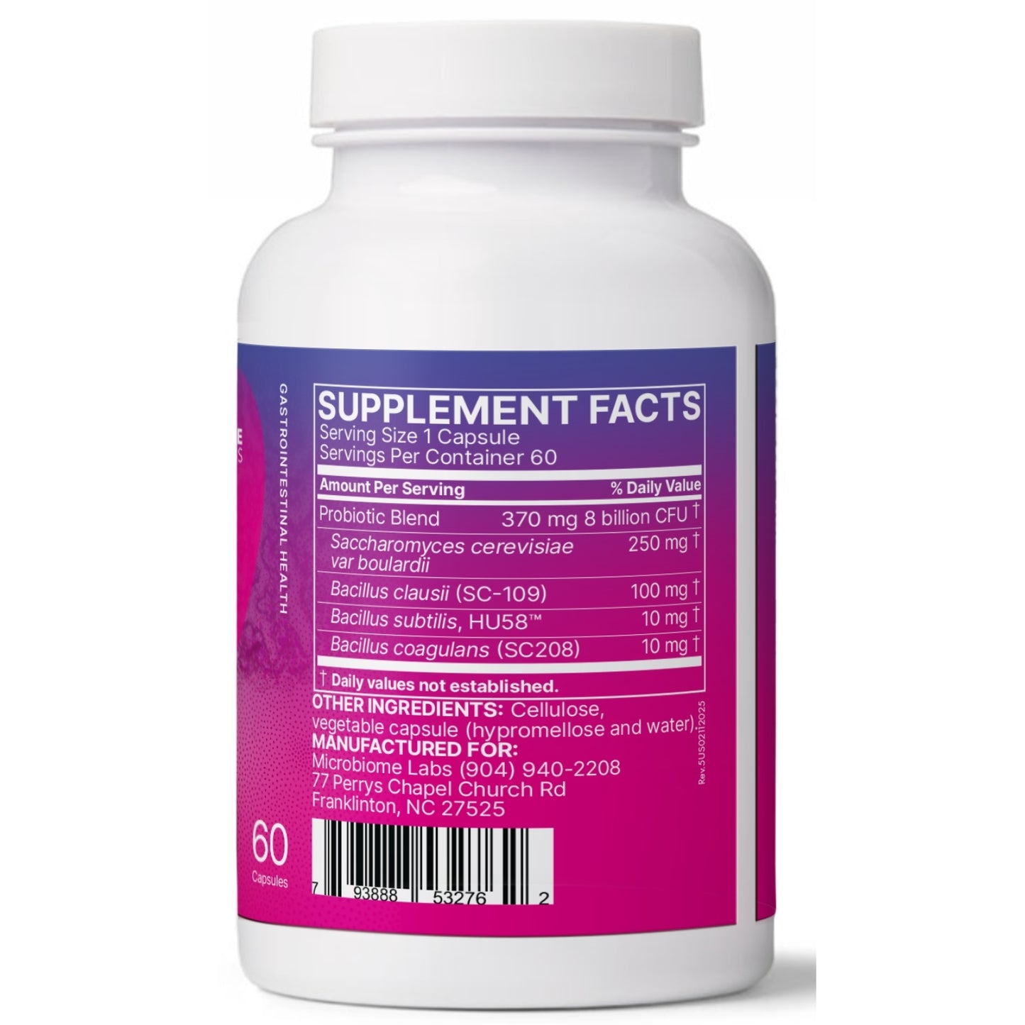 Microbiome Labs, RestorFlora, 60 Capsules - 674306523787 | Hilife Vitamins