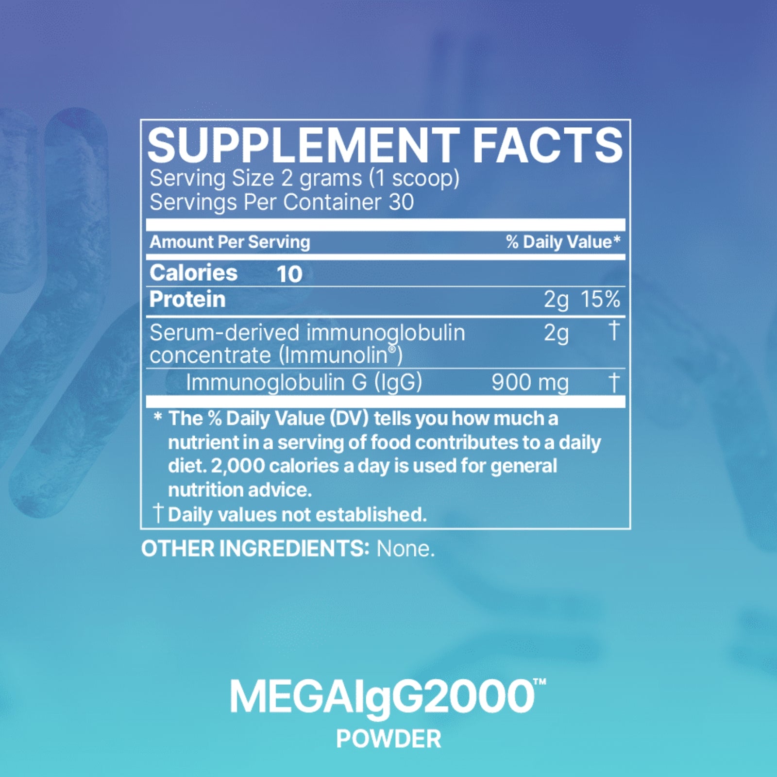 Microbiome Labs, Mega IgG2000 Powder, 2.1 oz UPC 787790294856 | HiLife Vitamins