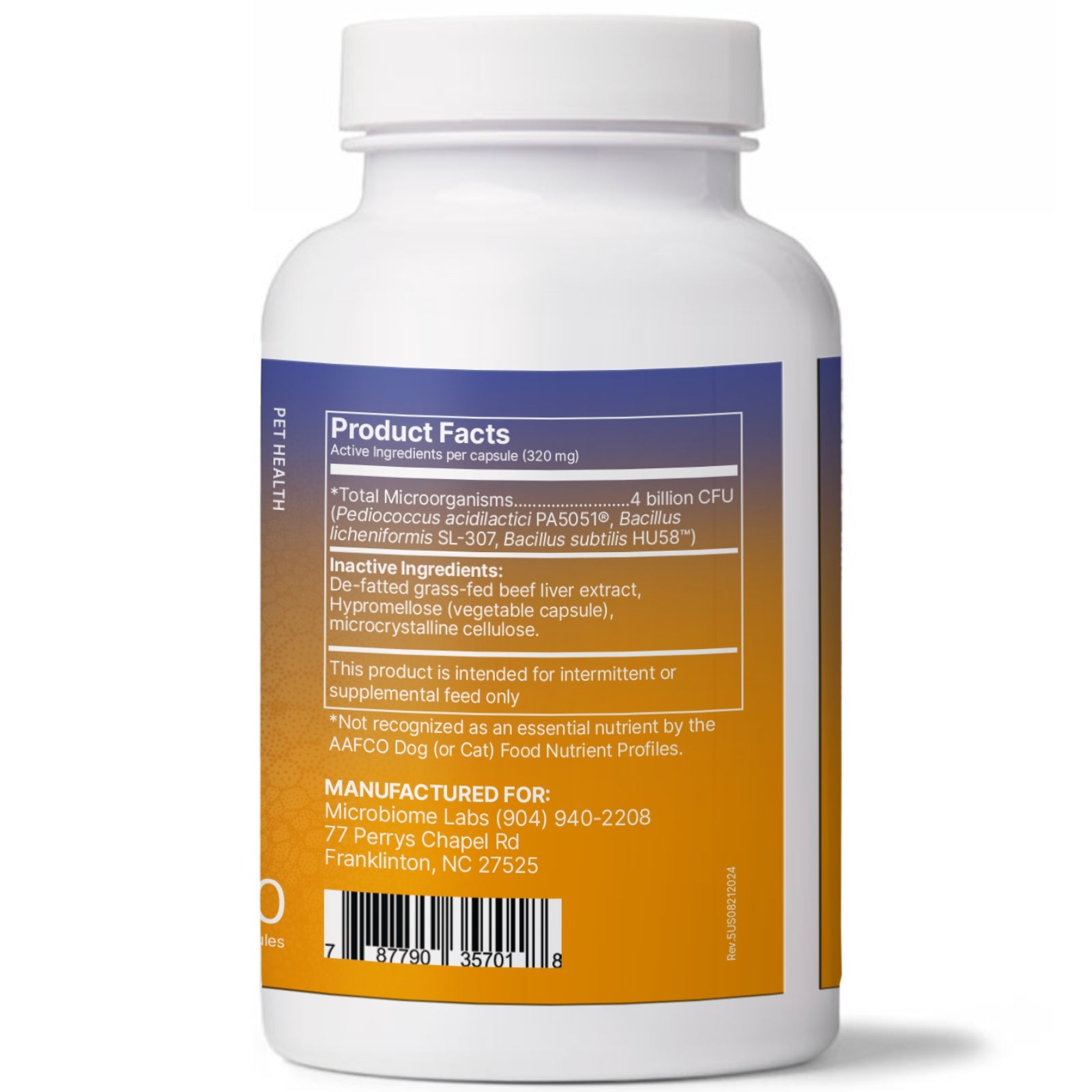 Microbiome Labs, FidoSpore™ Pet Probiotic, 30 Capsules UPC 787790357018 | HiLife Vitamins