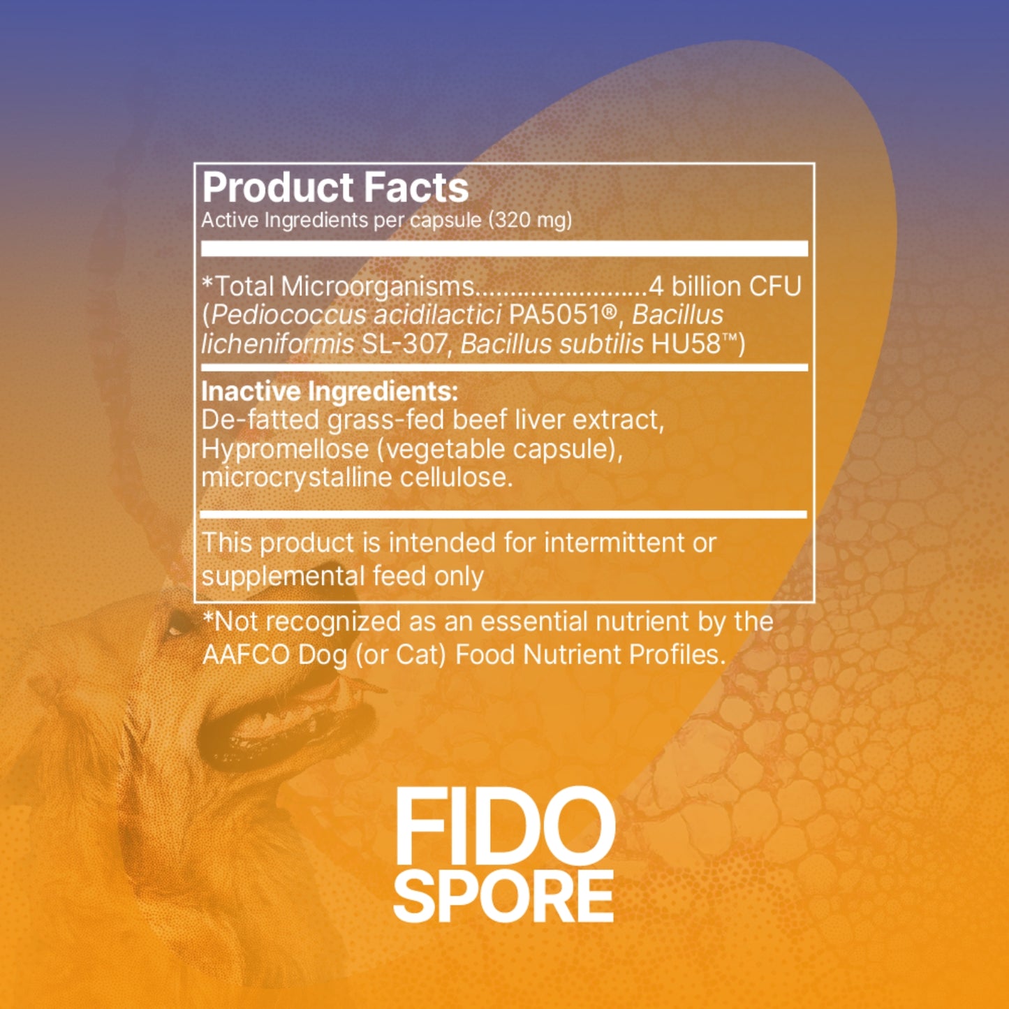 Microbiome Labs, FidoSpore™ Pet Probiotic, 30 Capsules UPC 787790357018 | HiLife Vitamins