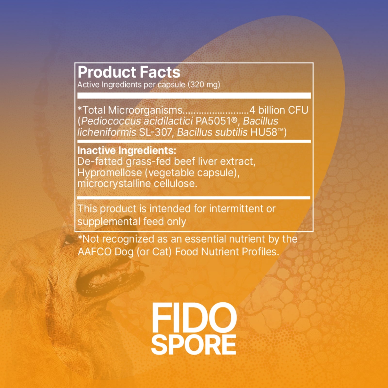 Microbiome Labs, FidoSpore™ Pet Probiotic, 30 Capsules UPC 787790357018 | HiLife Vitamins