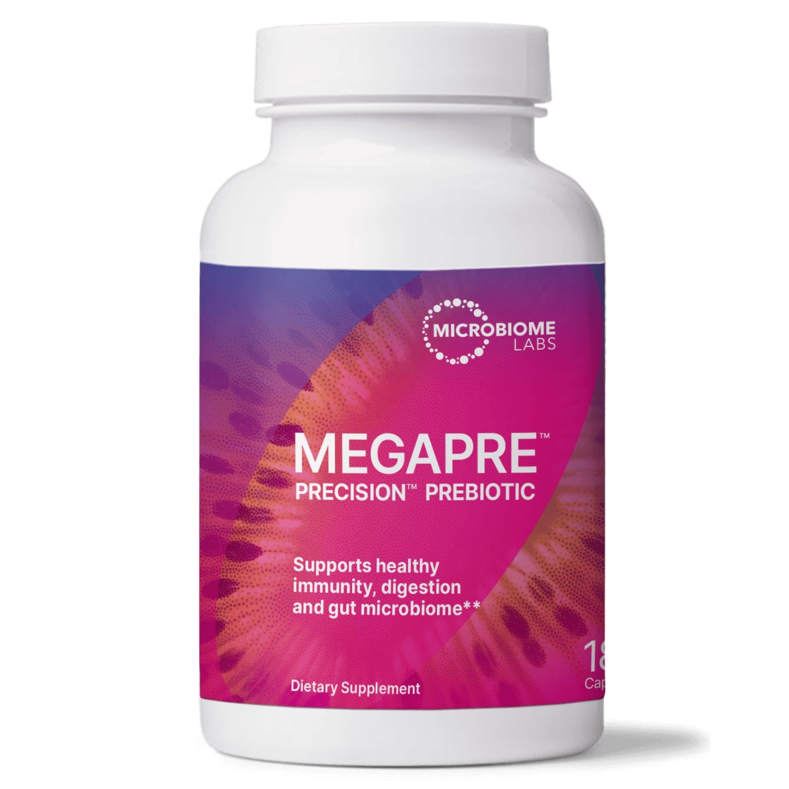 Microbiome Labs, MegaPre™ Dairy Free, Precision Prebiotic, 180 Capsules UPC 793888527362 | HiLife Vitamins