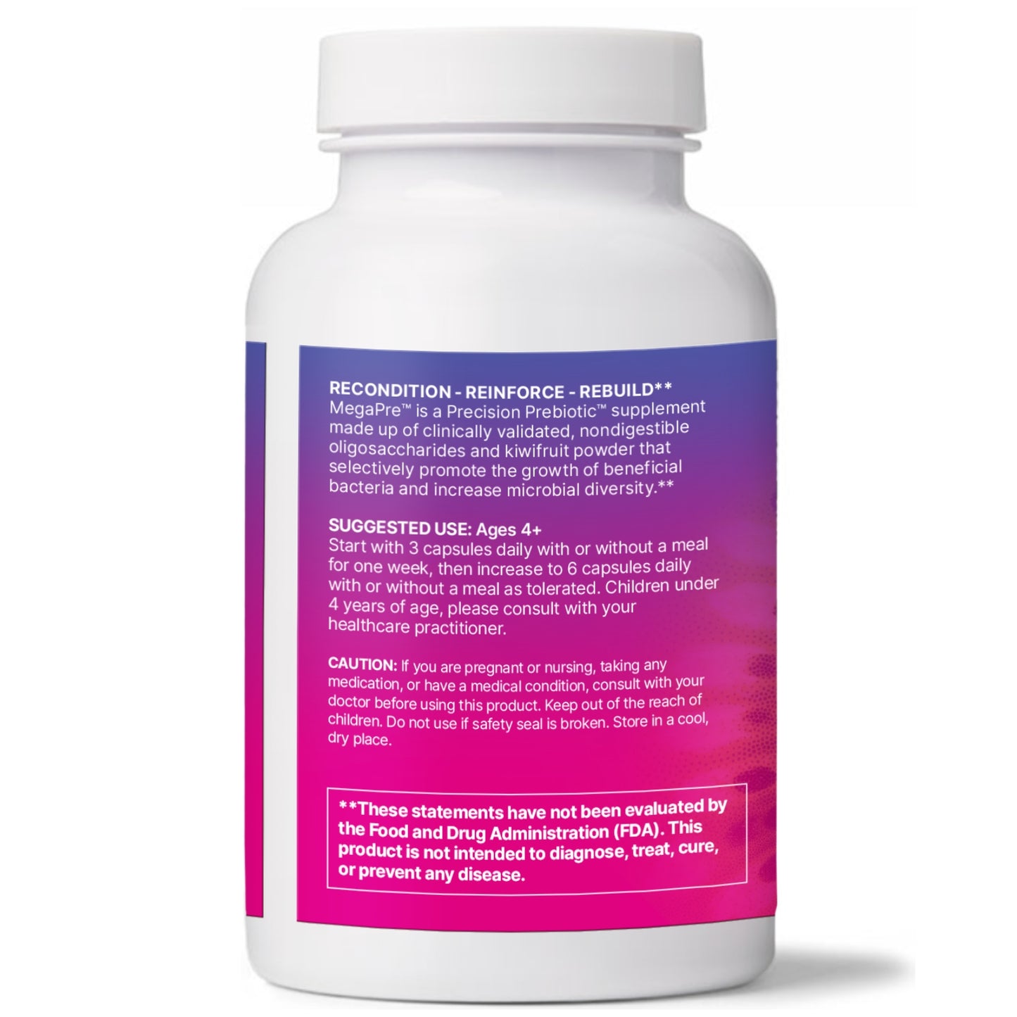 Microbiome Labs, MegaPre™ Dairy Free, Precision Prebiotic, 180 Capsules UPC 793888527362 | HiLife Vitamins