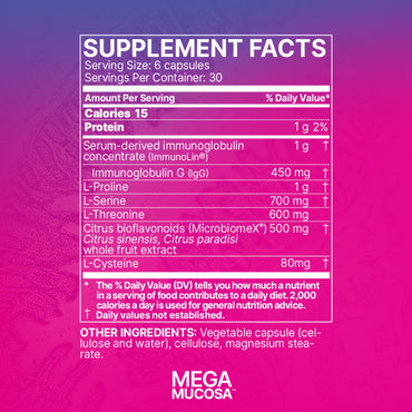 Microbiome Labs, MegaMucosa, 180 Capsules UPC 793888527461 | HiLife Vitamins